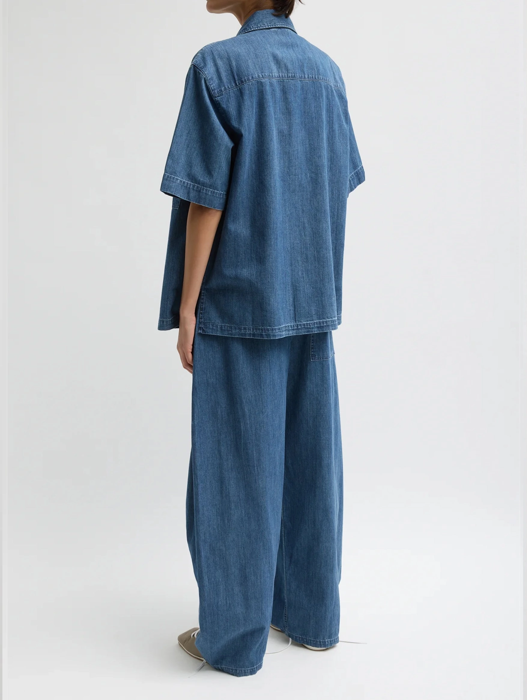 Summer Denim Camp Shirt in Classic Wash