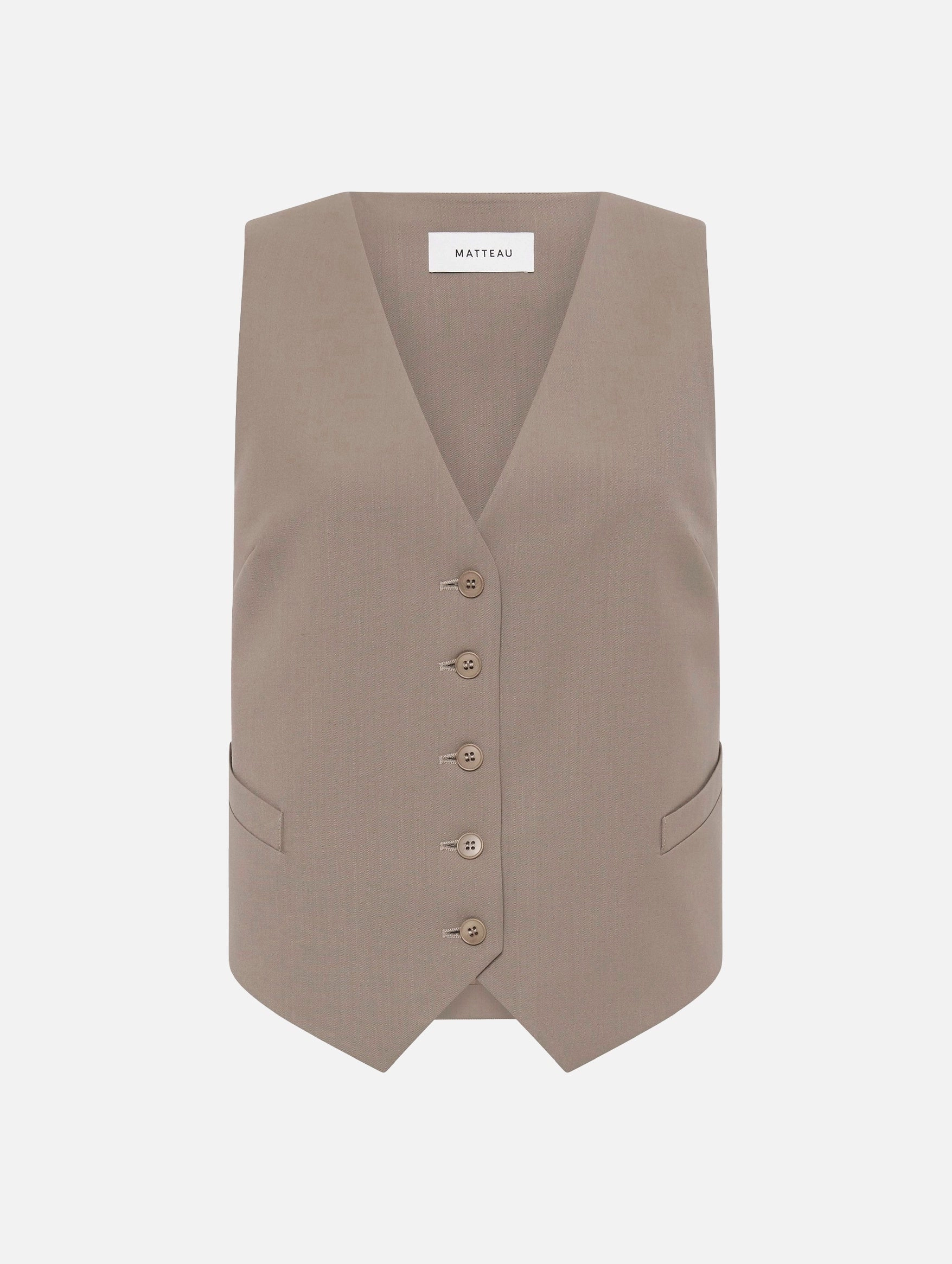 Tailored Waistcoat in Taupe