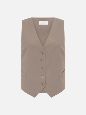 Tailored Waistcoat in Taupe