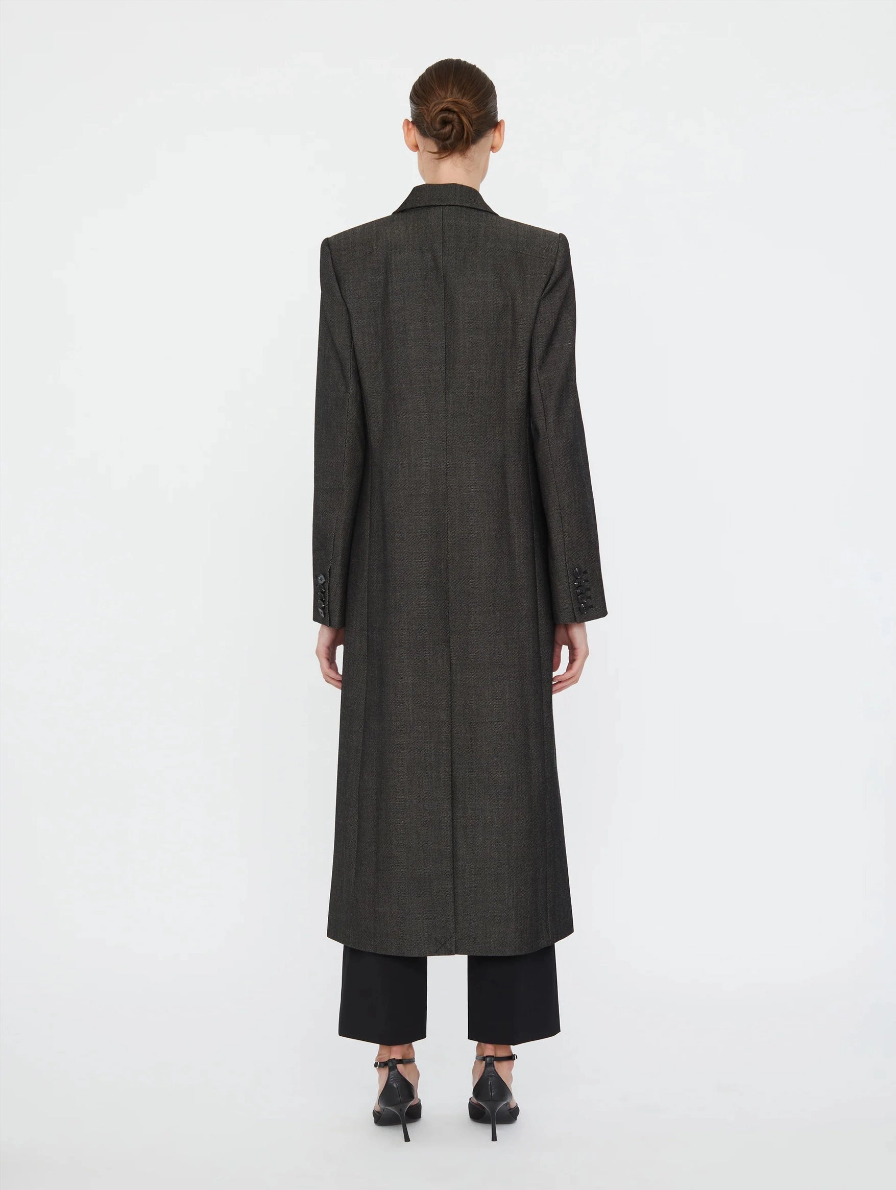 Talus Twill Coat in Speckled Black