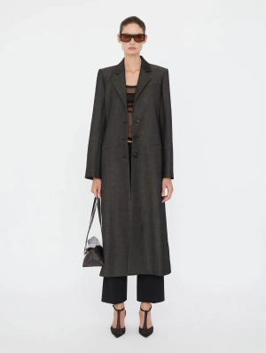 Talus Twill Coat in Speckled Black