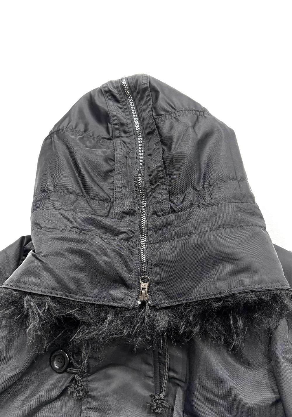 TBR-70s Retro N2B Jacket - Black Faux Fur