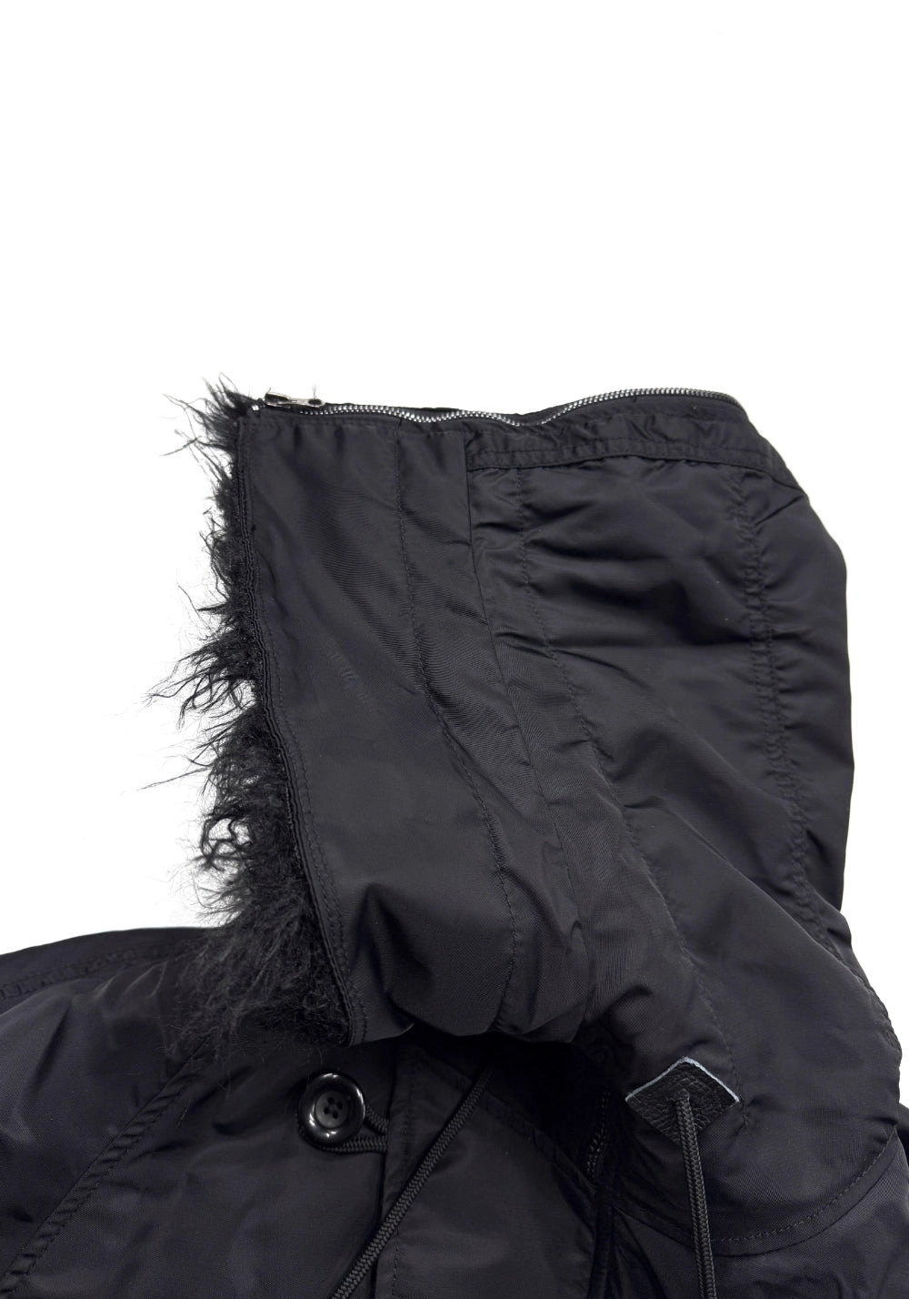 TBR-70s Retro N2B Jacket - Black Faux Fur