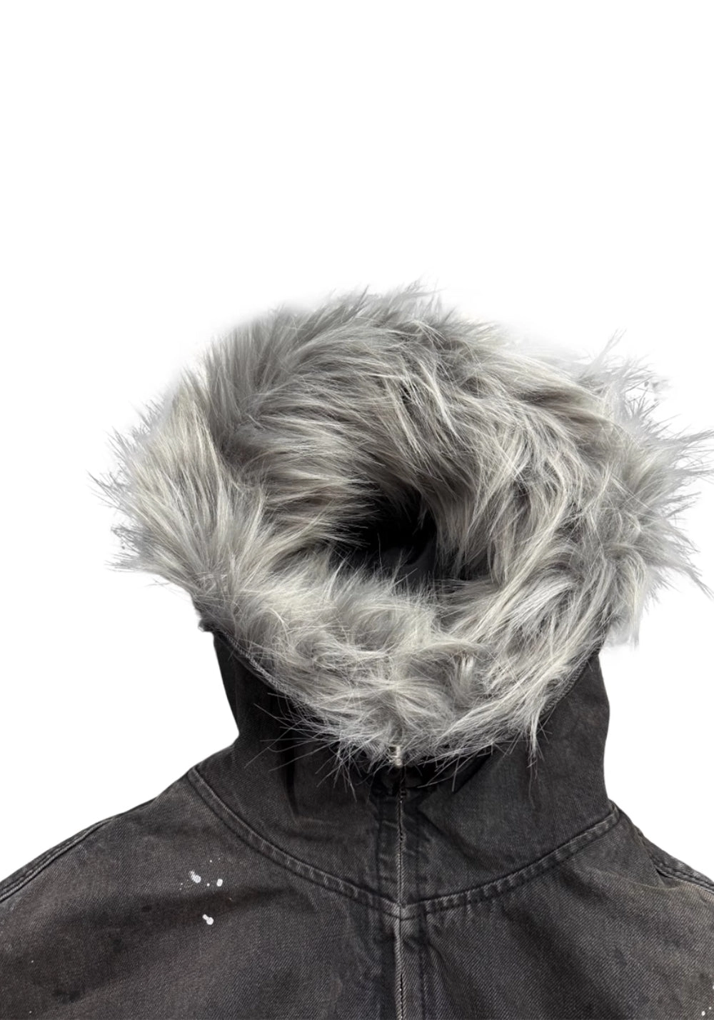 TBR-Washed N2B Bomber - Fur Hooded Jacket