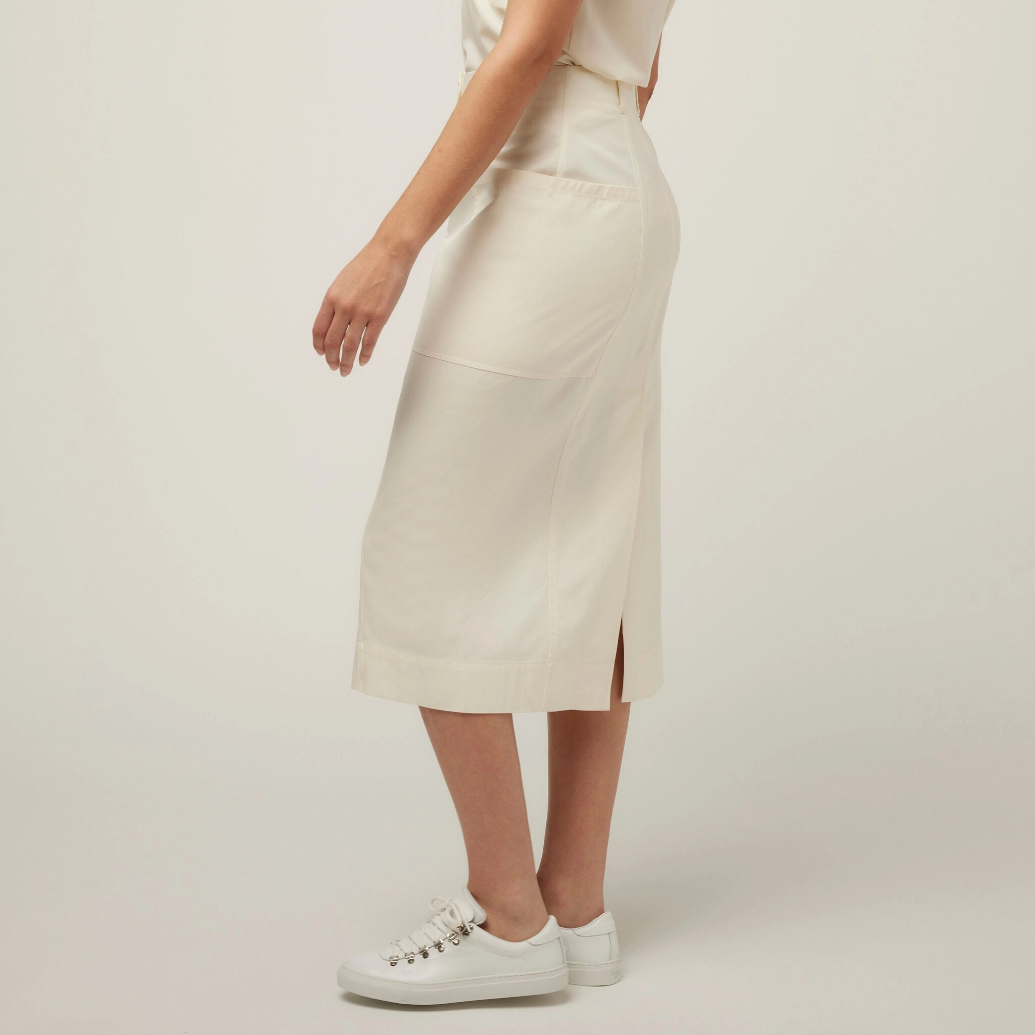 Tencel Cotton Midi Skirt