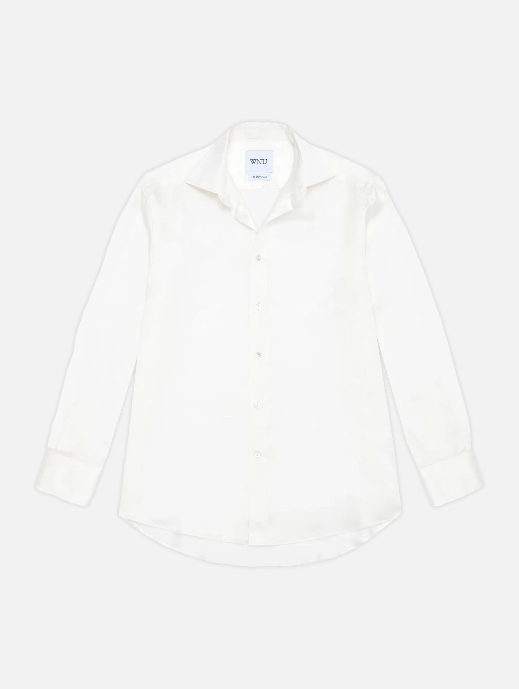 The Boyfriend Silk Shirt in Pearl