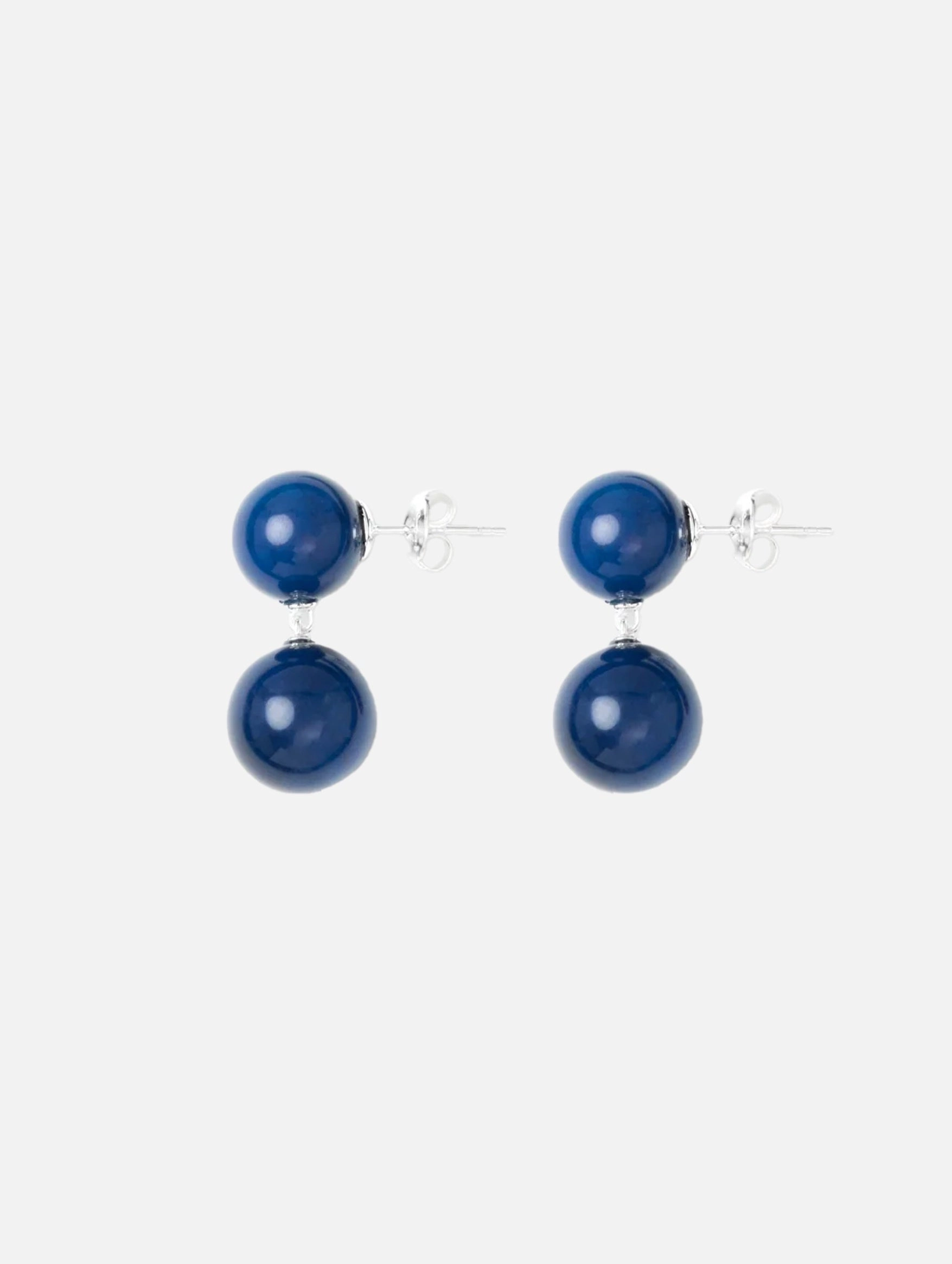 The Hannah Earrings in Blue Dyed Jade