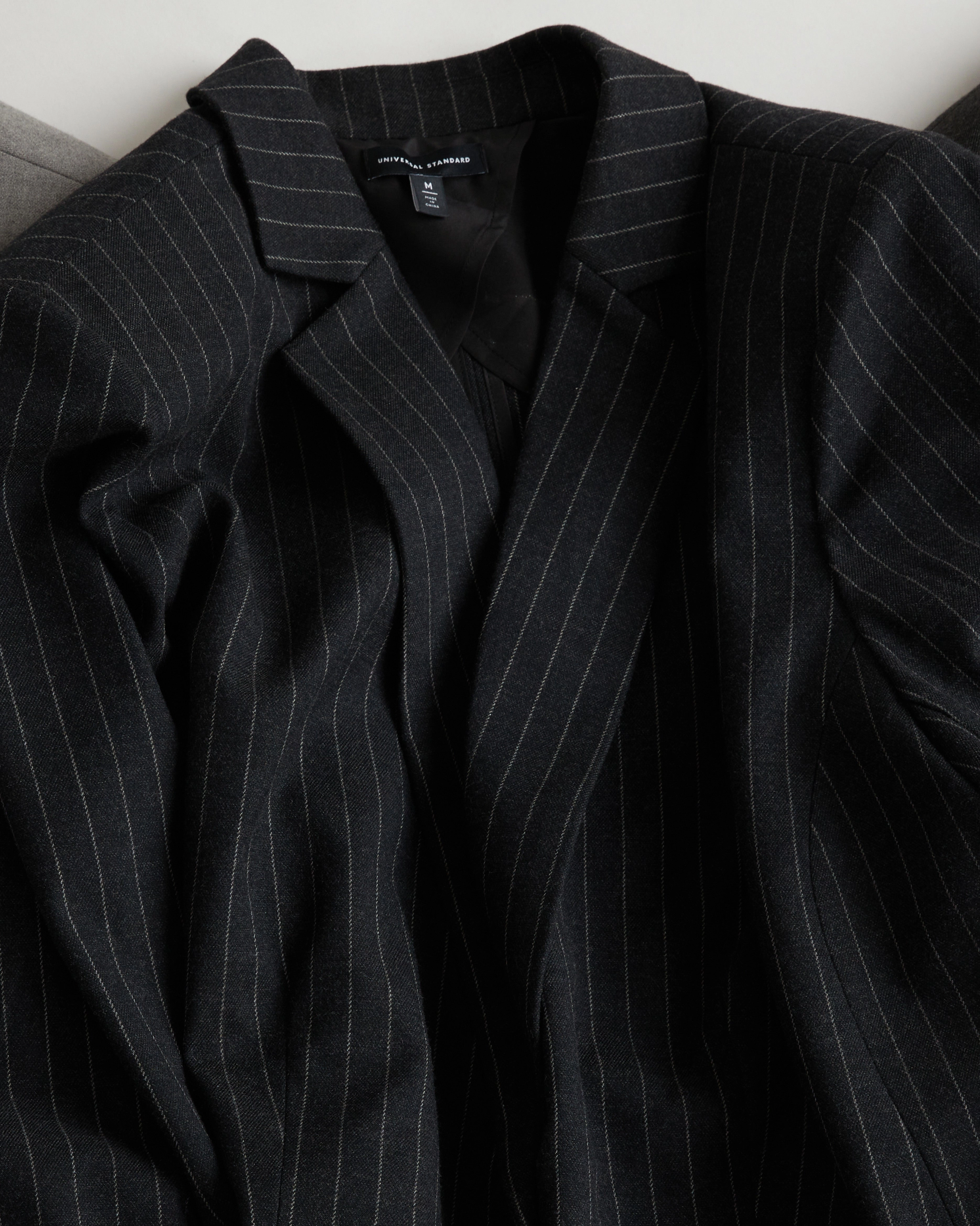 The Pinstripe Blazer - Graphite