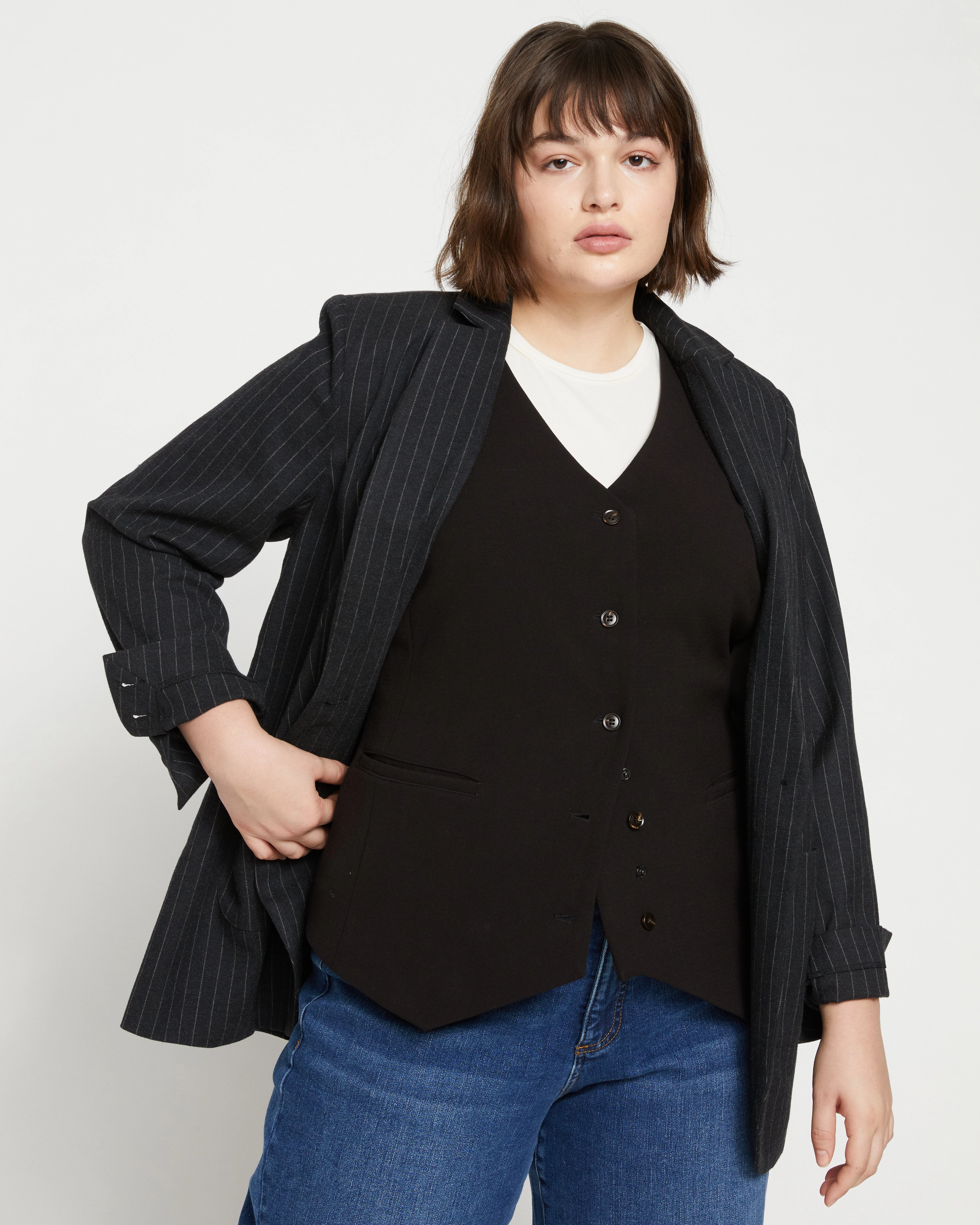 The Tailored Vest - Black