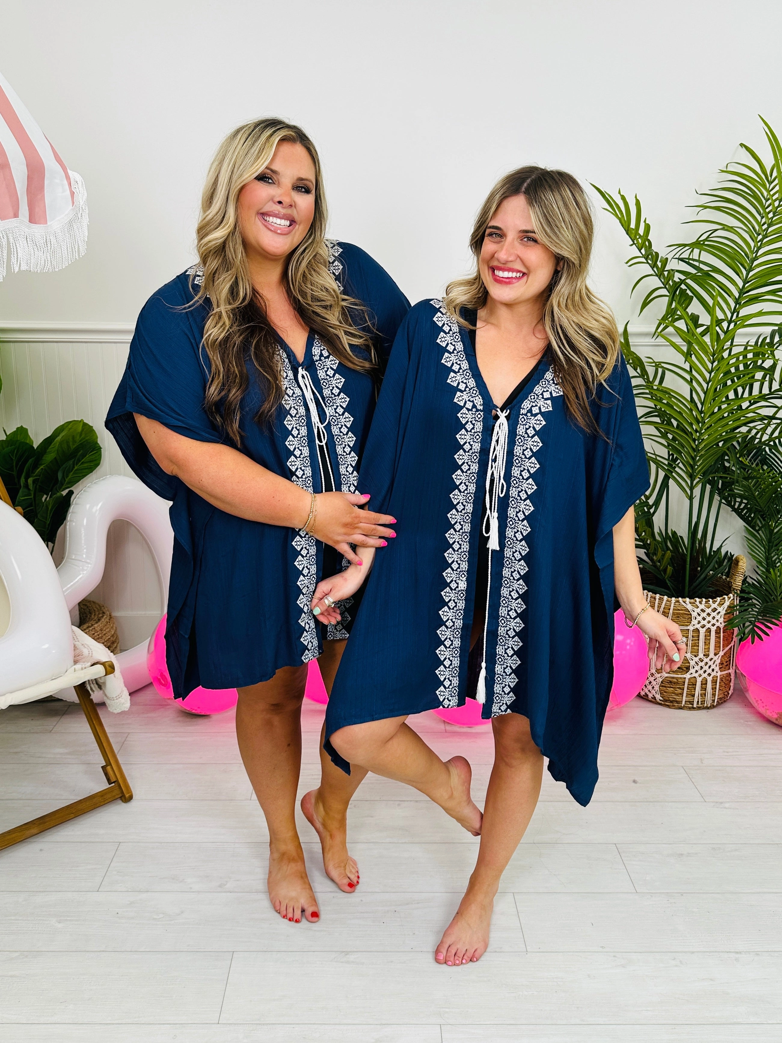 Tidepool Treasure Swim Cover Up In Navy