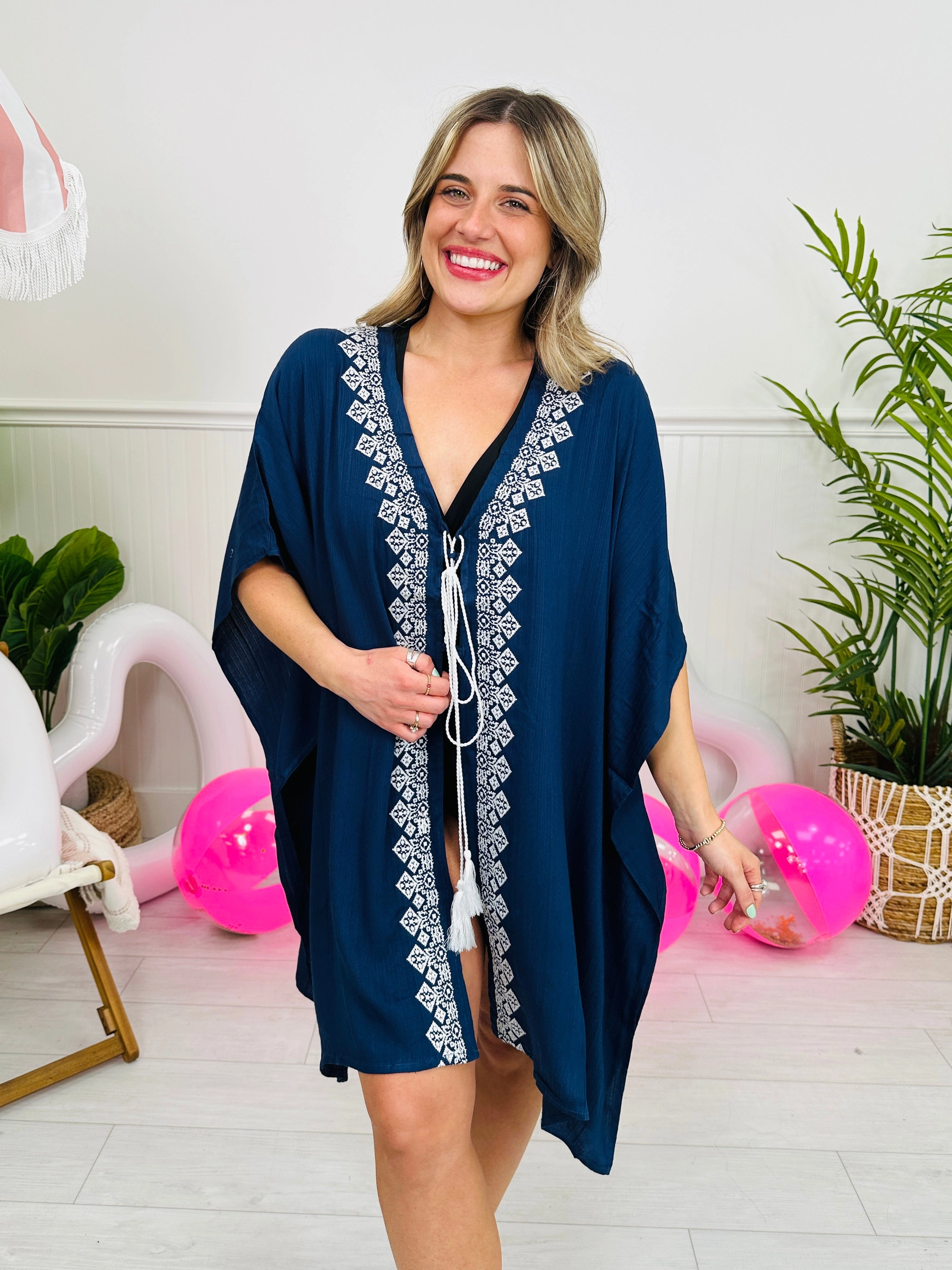 Tidepool Treasure Swim Cover Up In Navy