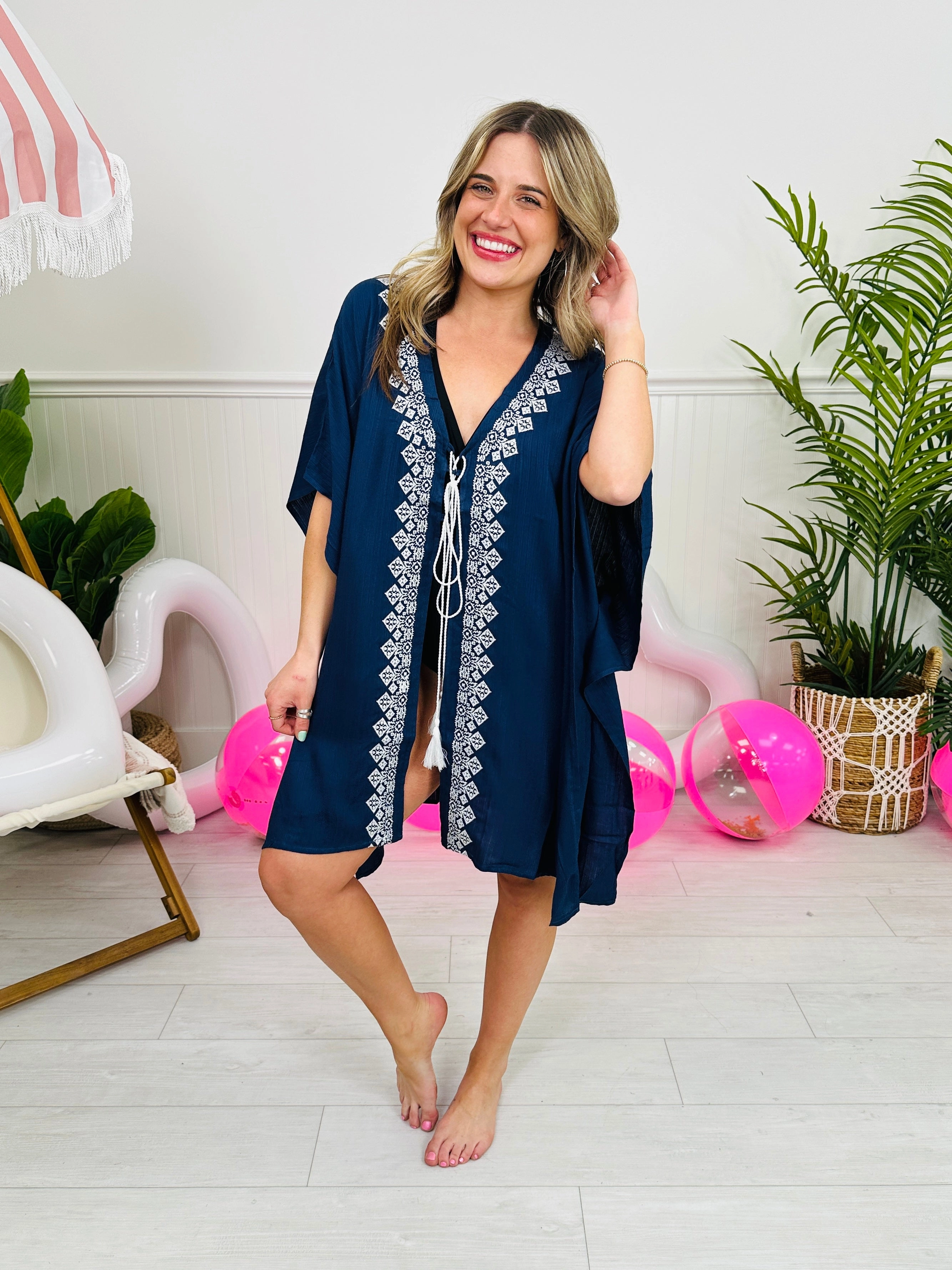 Tidepool Treasure Swim Cover Up In Navy