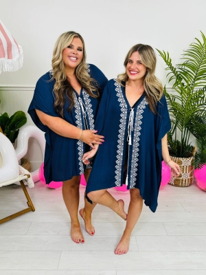 Tidepool Treasure Swim Cover Up In Navy