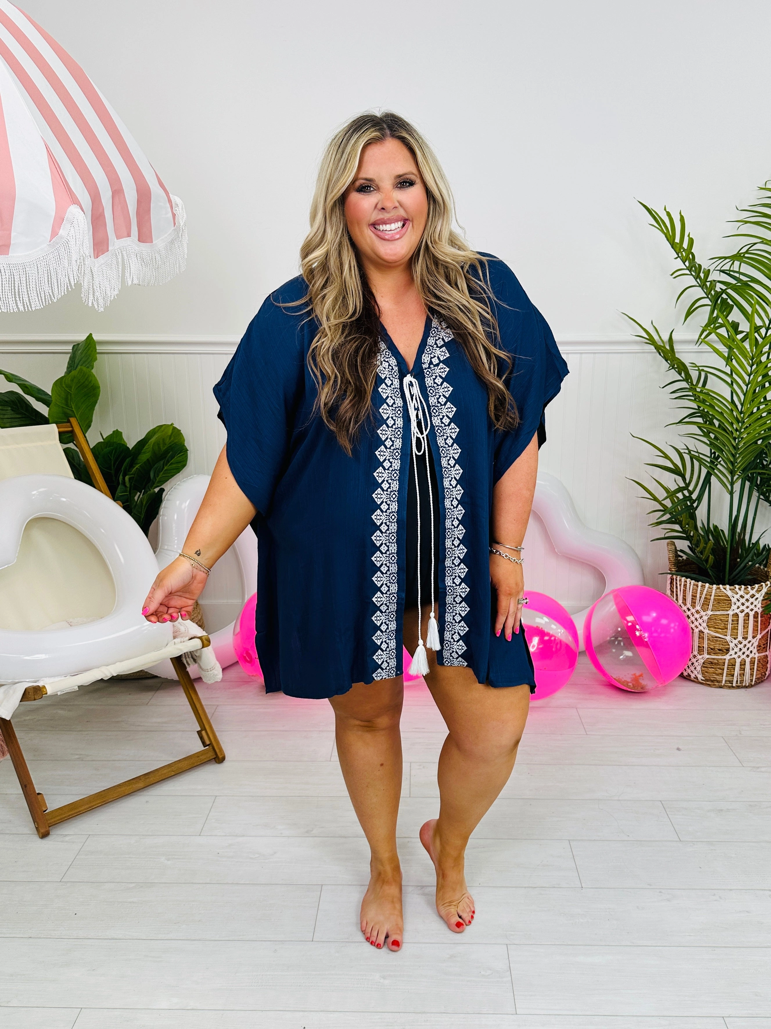 Tidepool Treasure Swim Cover Up In Navy
