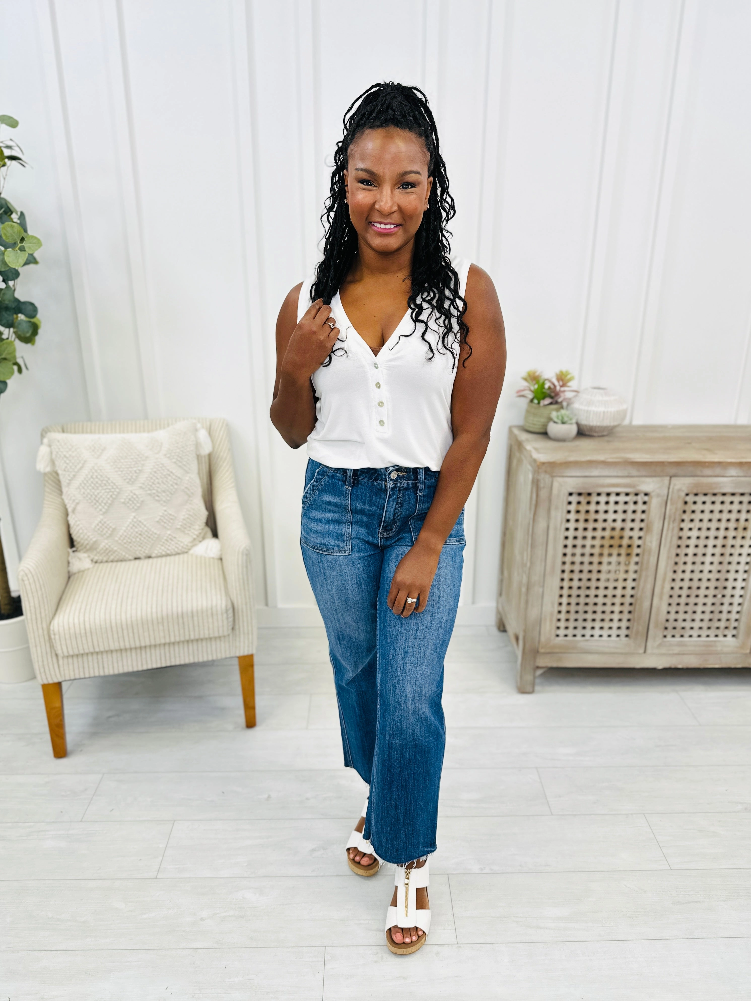 Time After Time Cropped Straight Leg Jeans