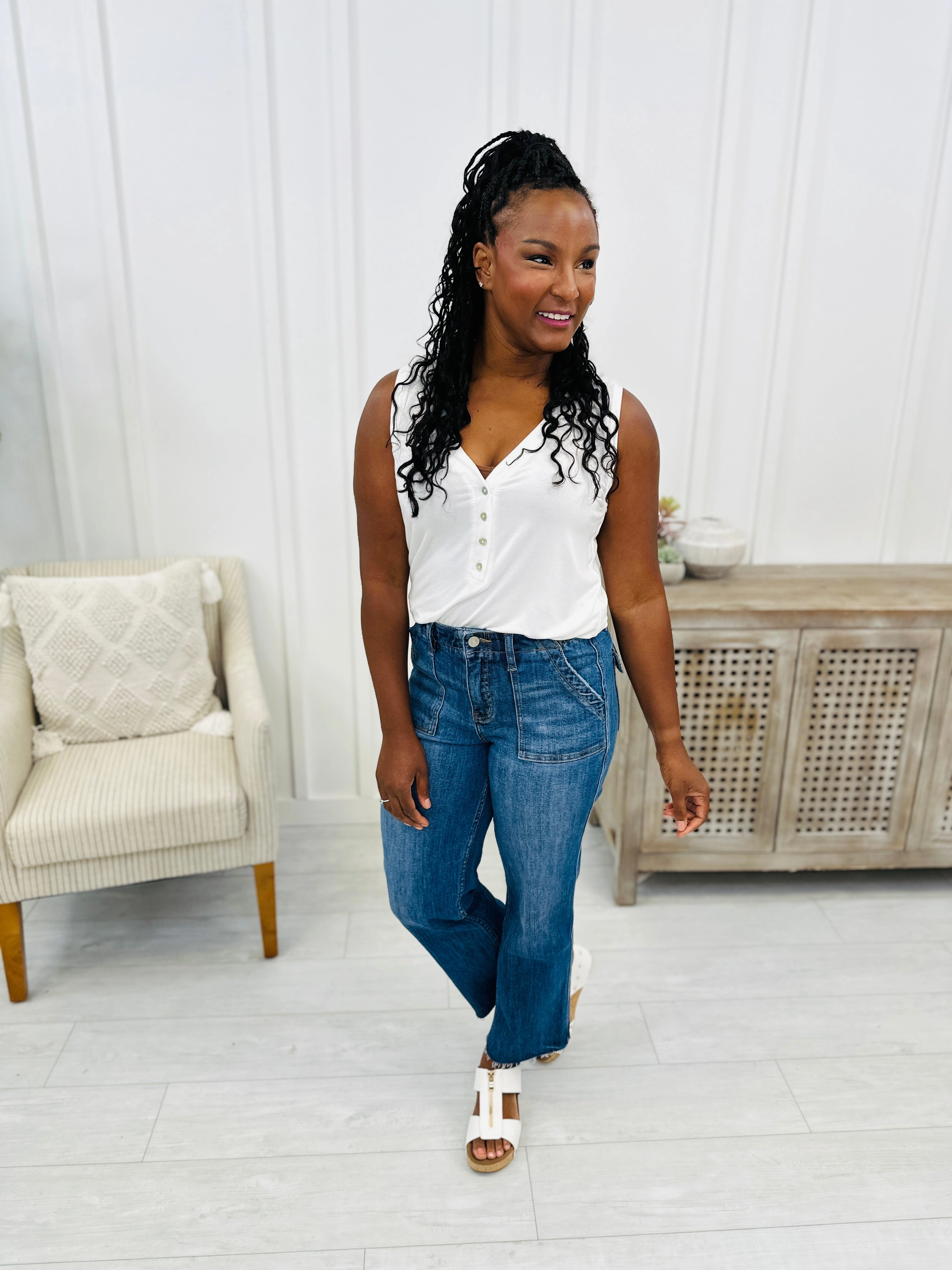 Time After Time Cropped Straight Leg Jeans