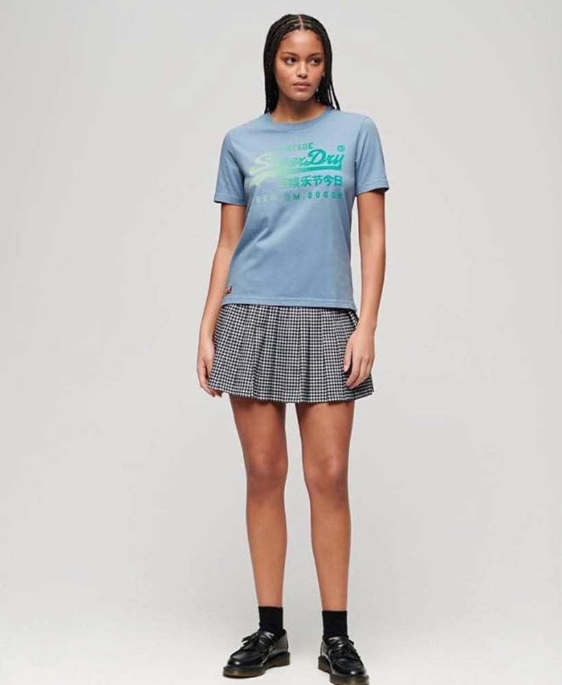 Tonal Vl Graphic Relaxed Tee | Rodeo Drive Blue Heather