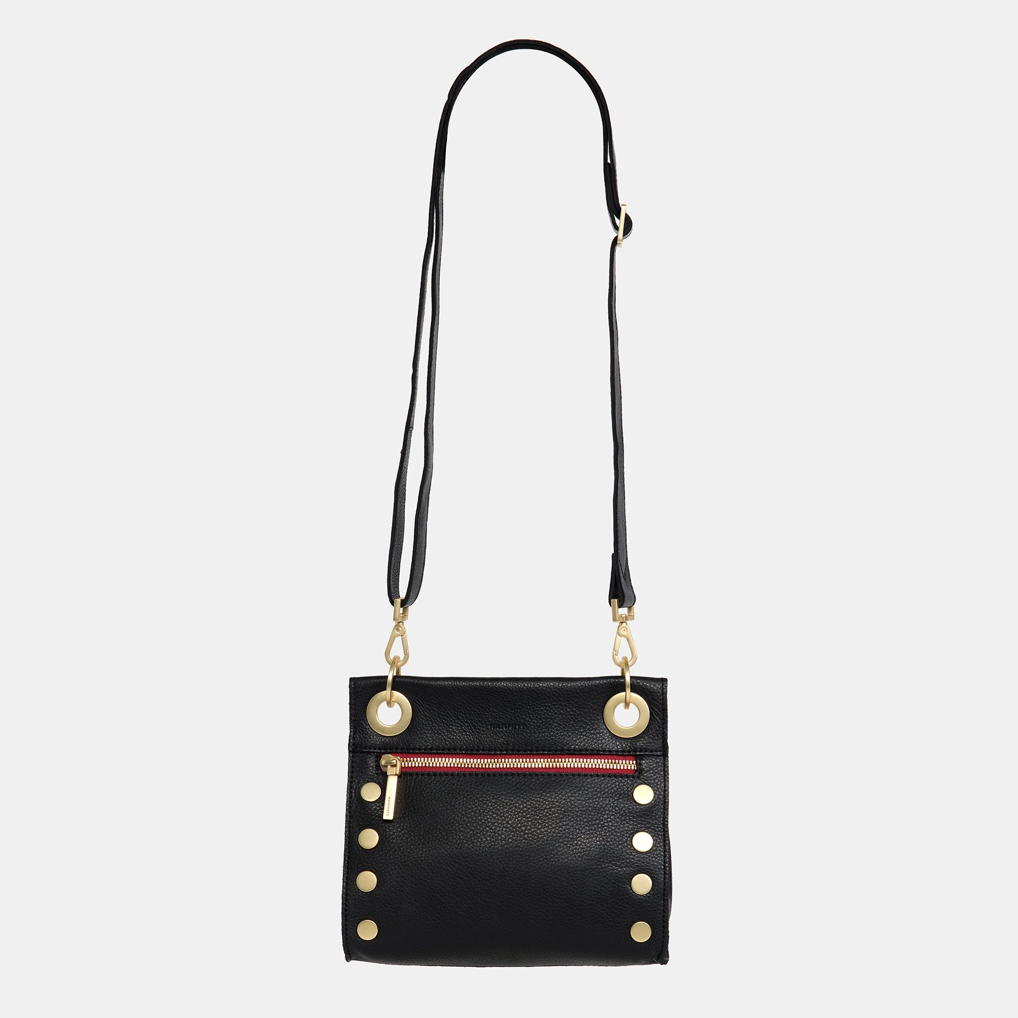Tony | Black/Brushed Gold Red Zip | Sml