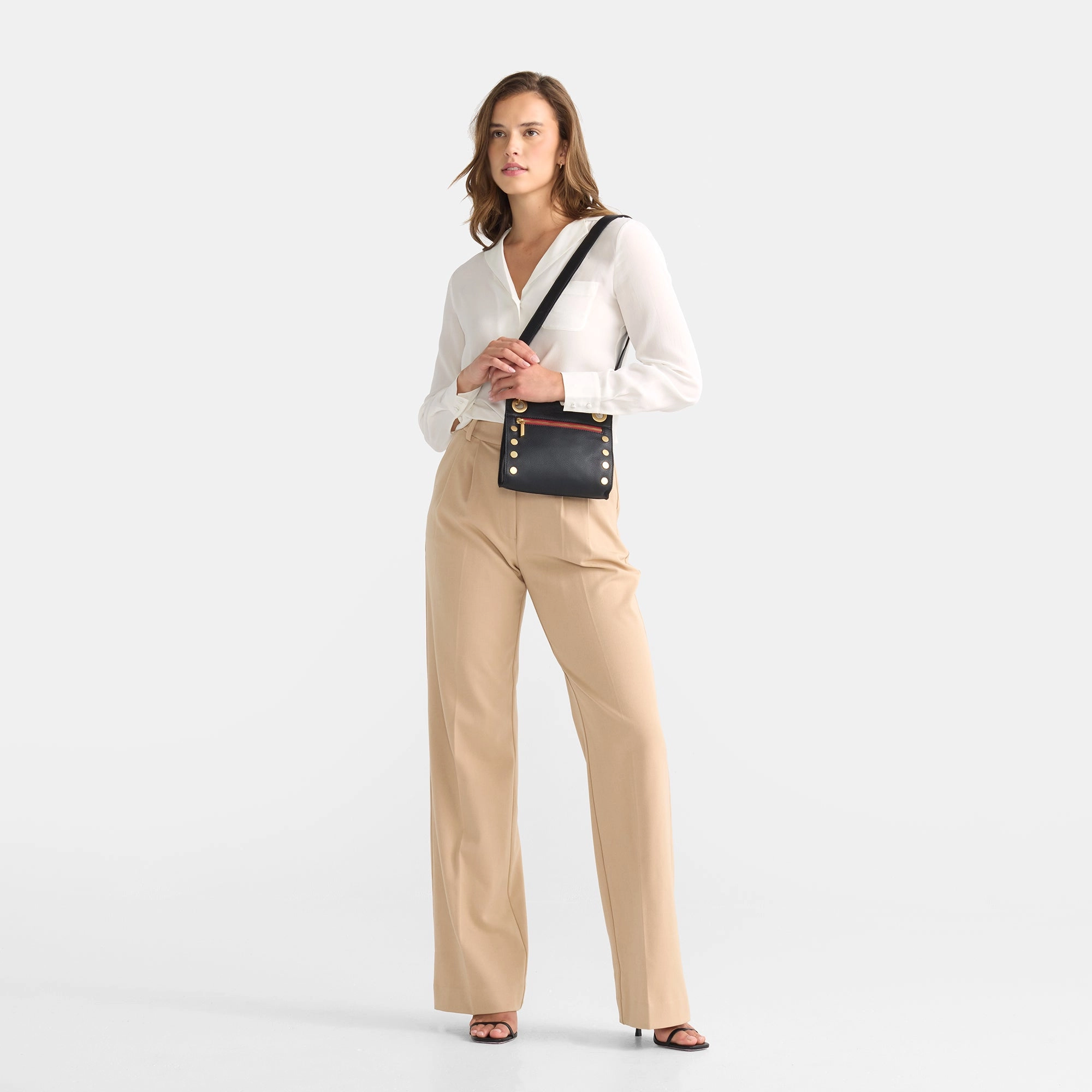Tony | Black/Brushed Gold Red Zip | Sml
