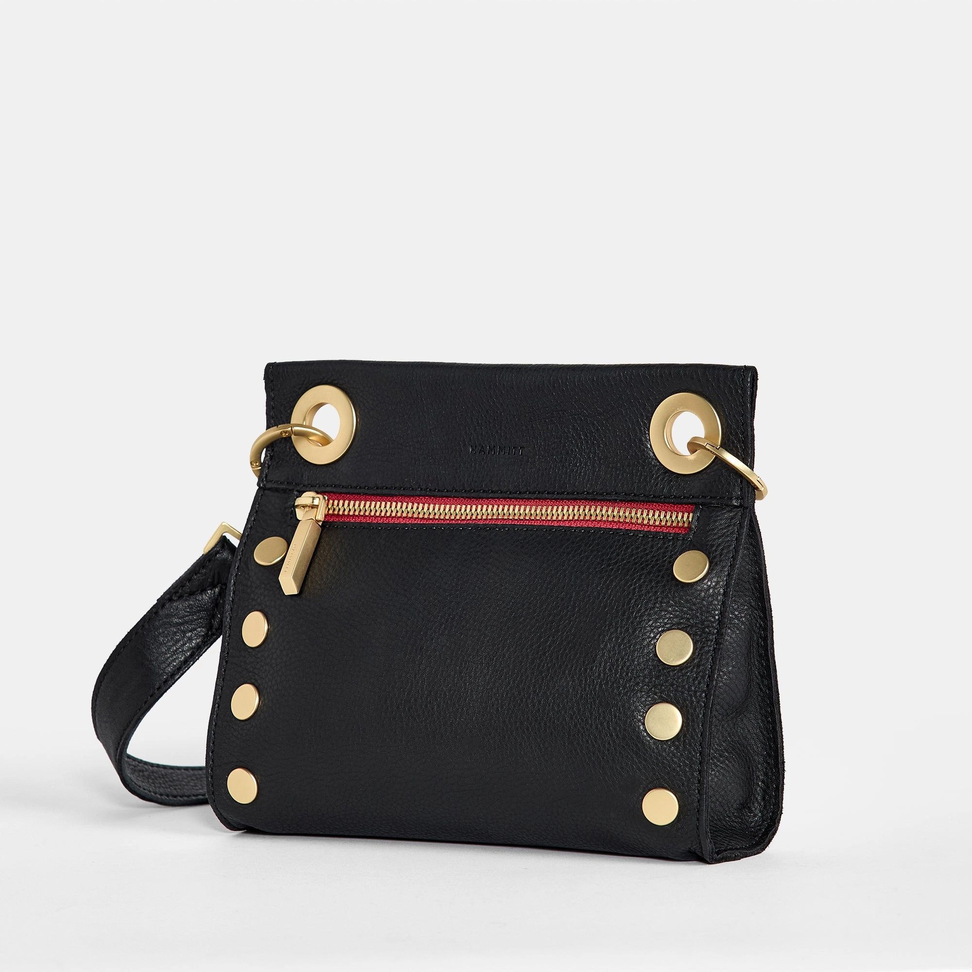 Tony | Black/Brushed Gold Red Zip | Sml