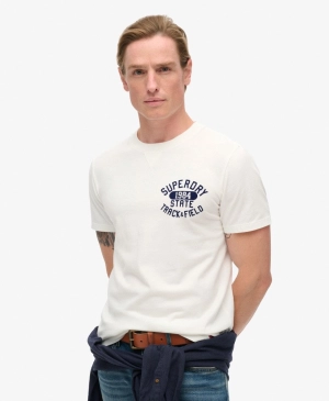 Track & Field Graphic T Shirt | New Chalk White
