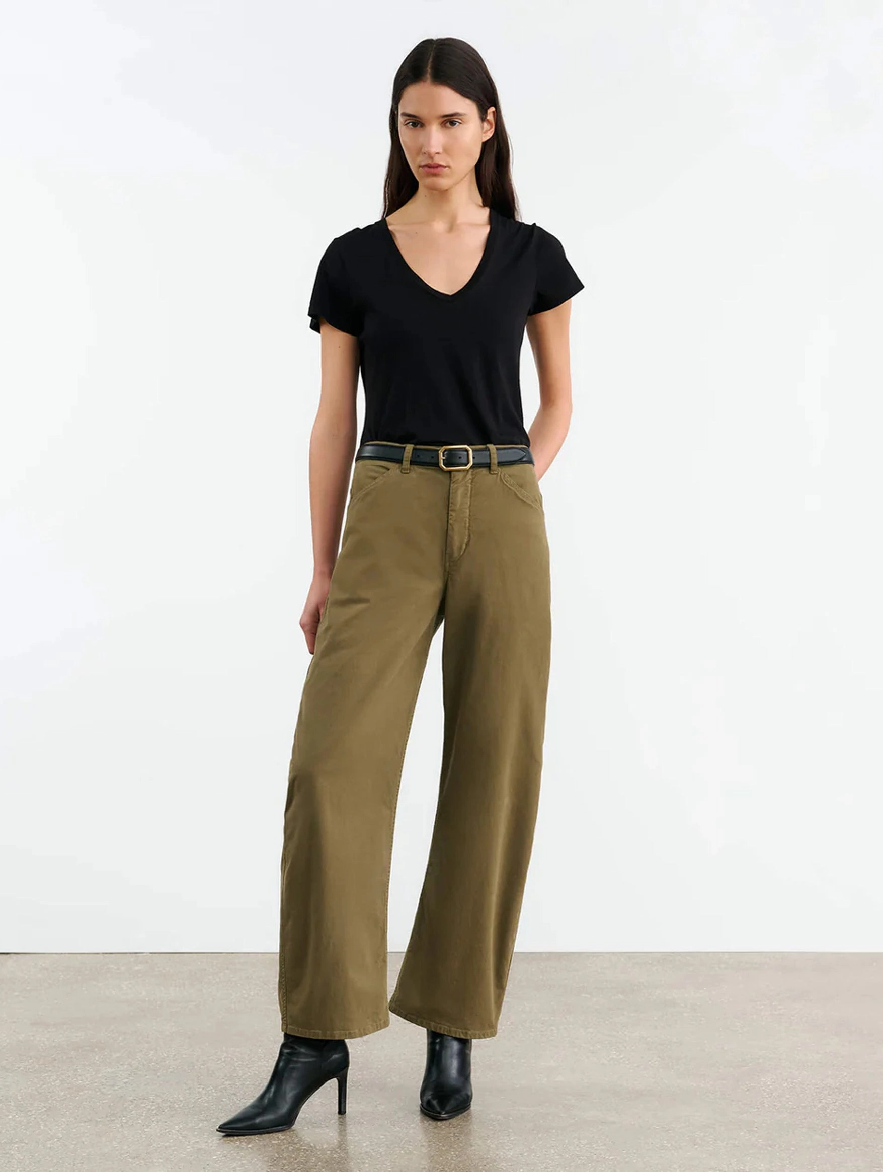 Tribeca Pant in Military Green
