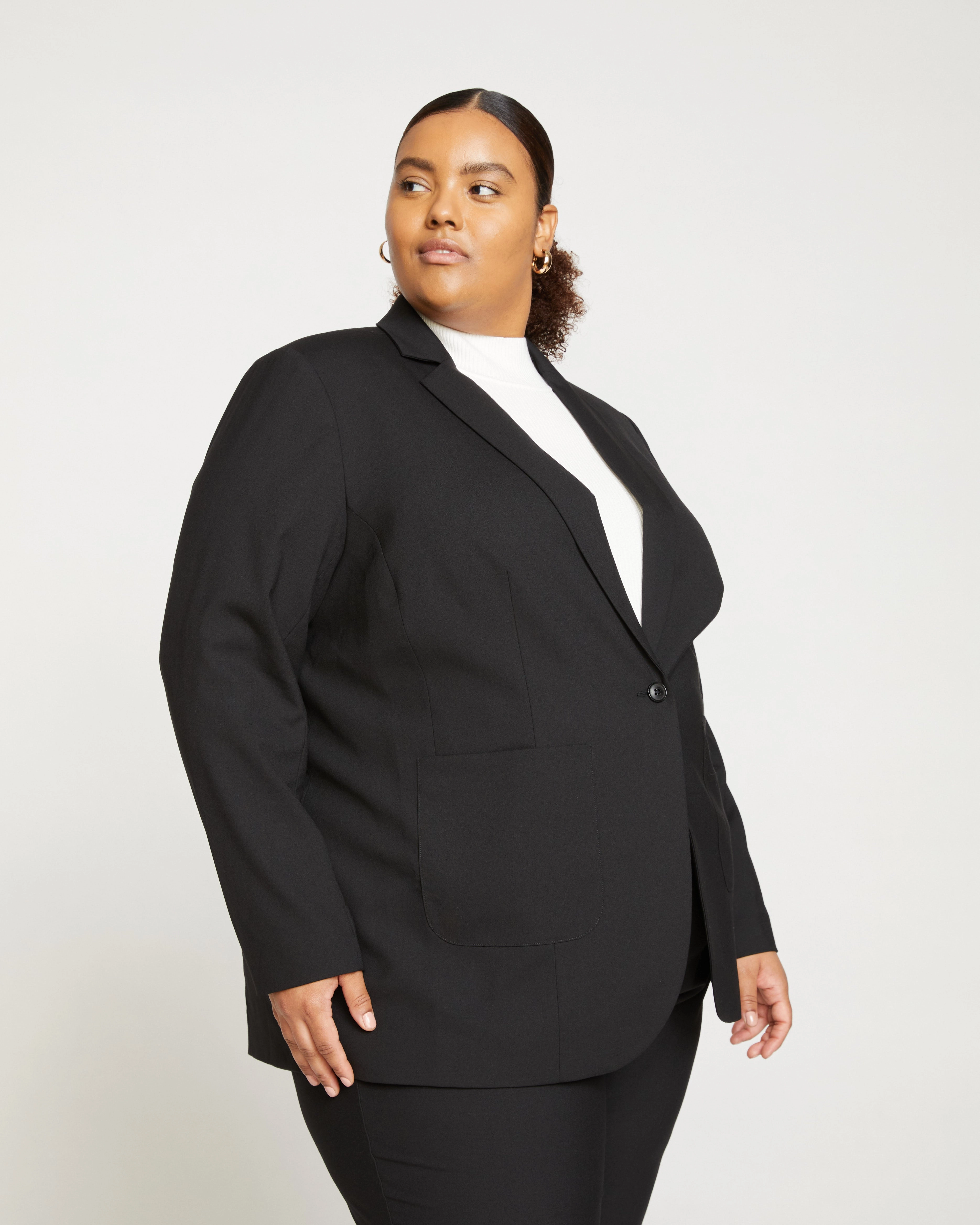Tribeca Stretch Wool Blazer - Black
