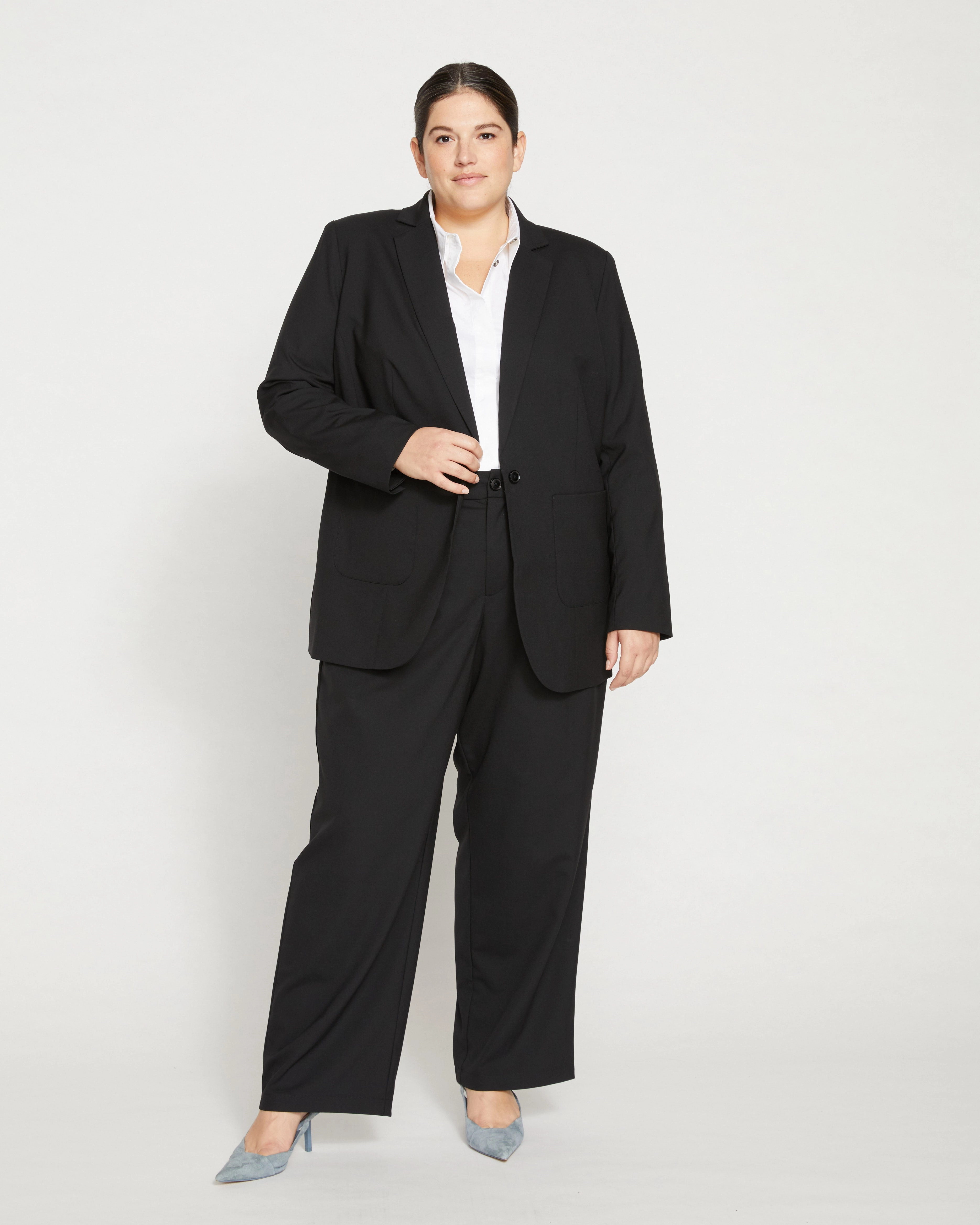 Tribeca Stretch Wool Blazer - Black