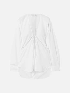 Triquetra Cotton Shirt in White