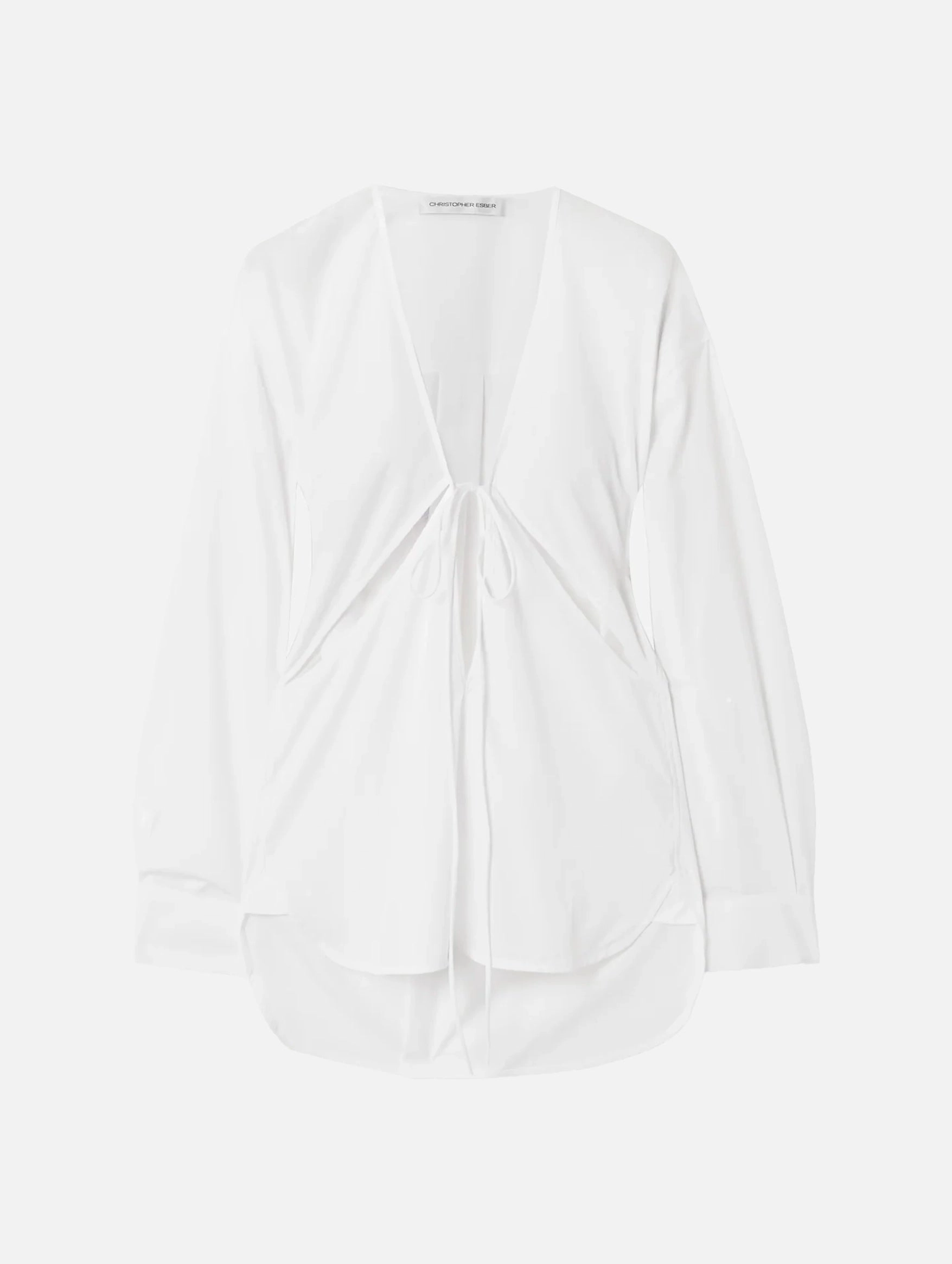 Triquetra Cotton Shirt in White