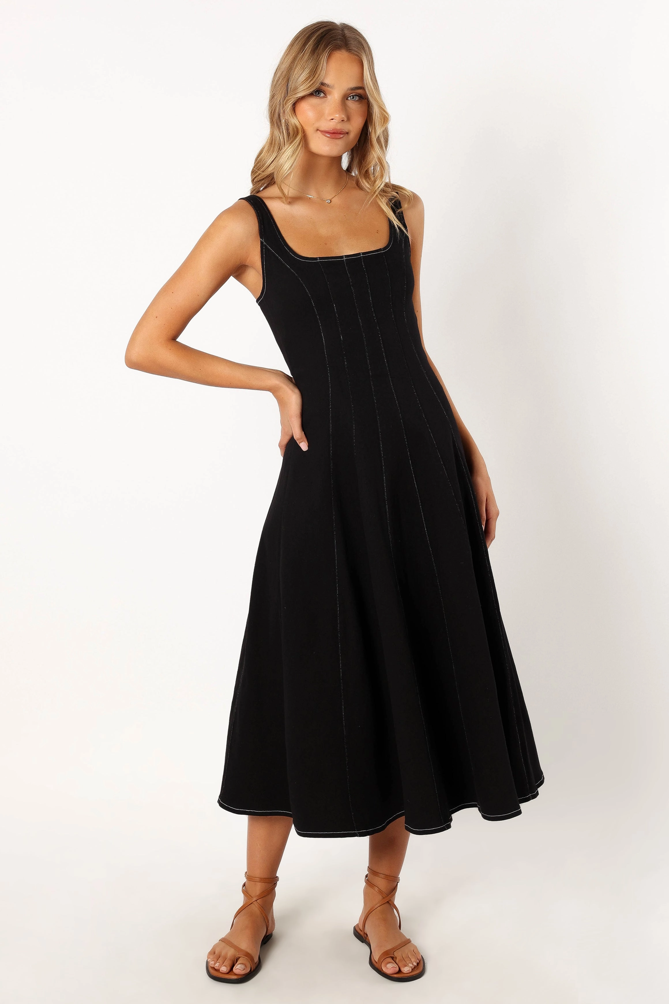Una Midi Dress - Black
