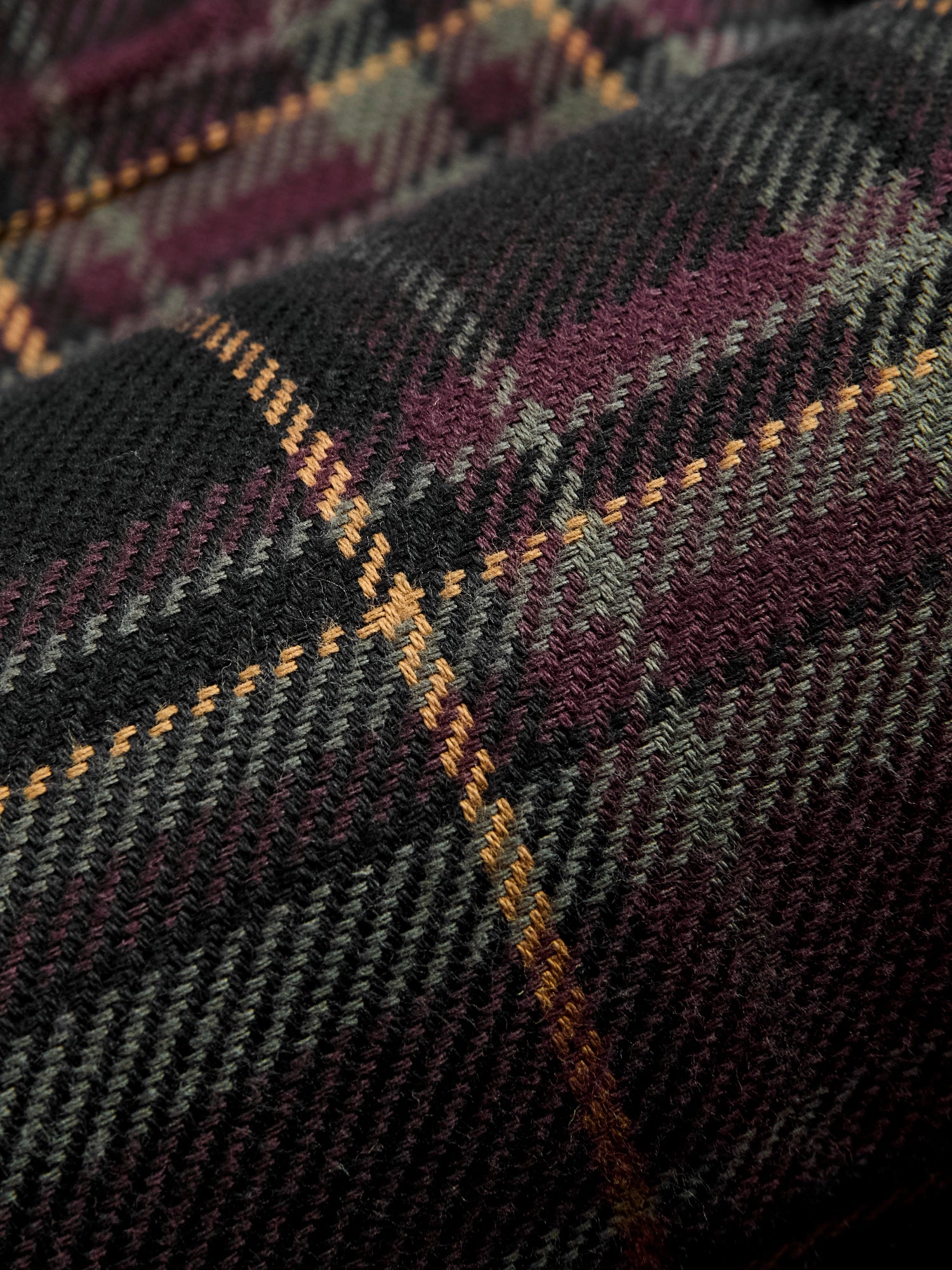 Utility Flannel in Black Olive Plaid