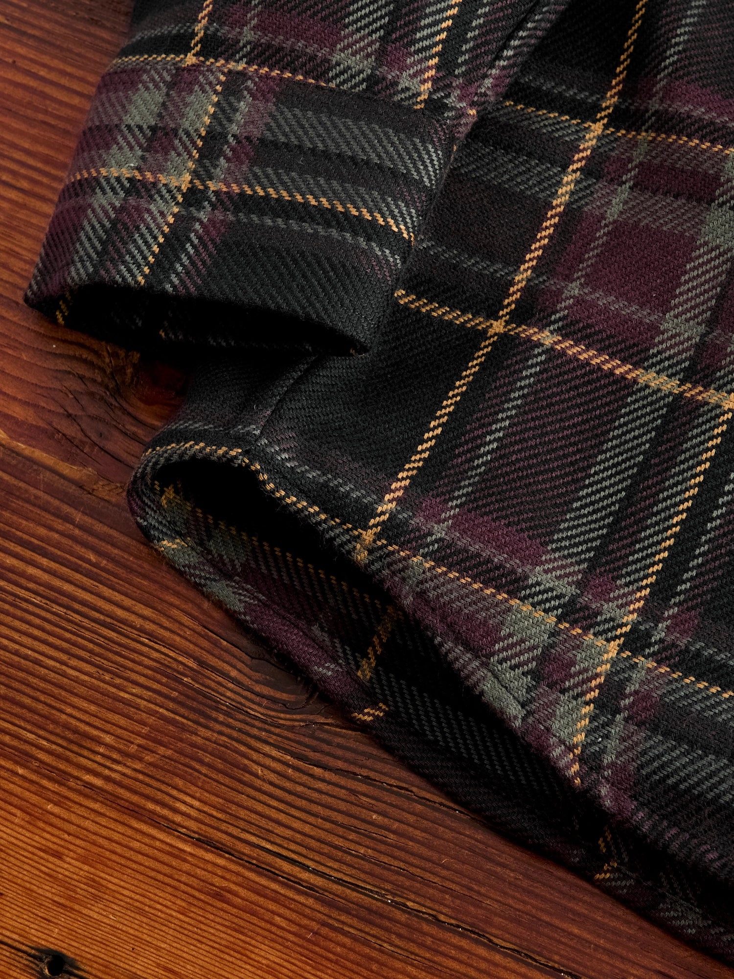 Utility Flannel in Black Olive Plaid