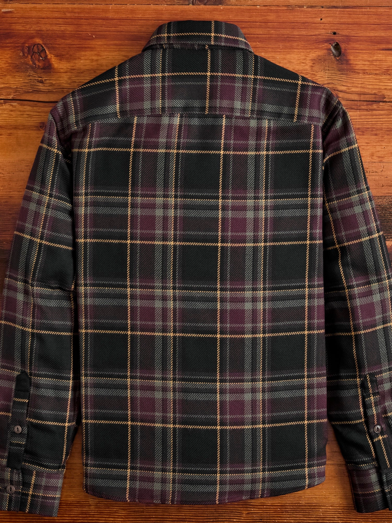 Utility Flannel in Black Olive Plaid