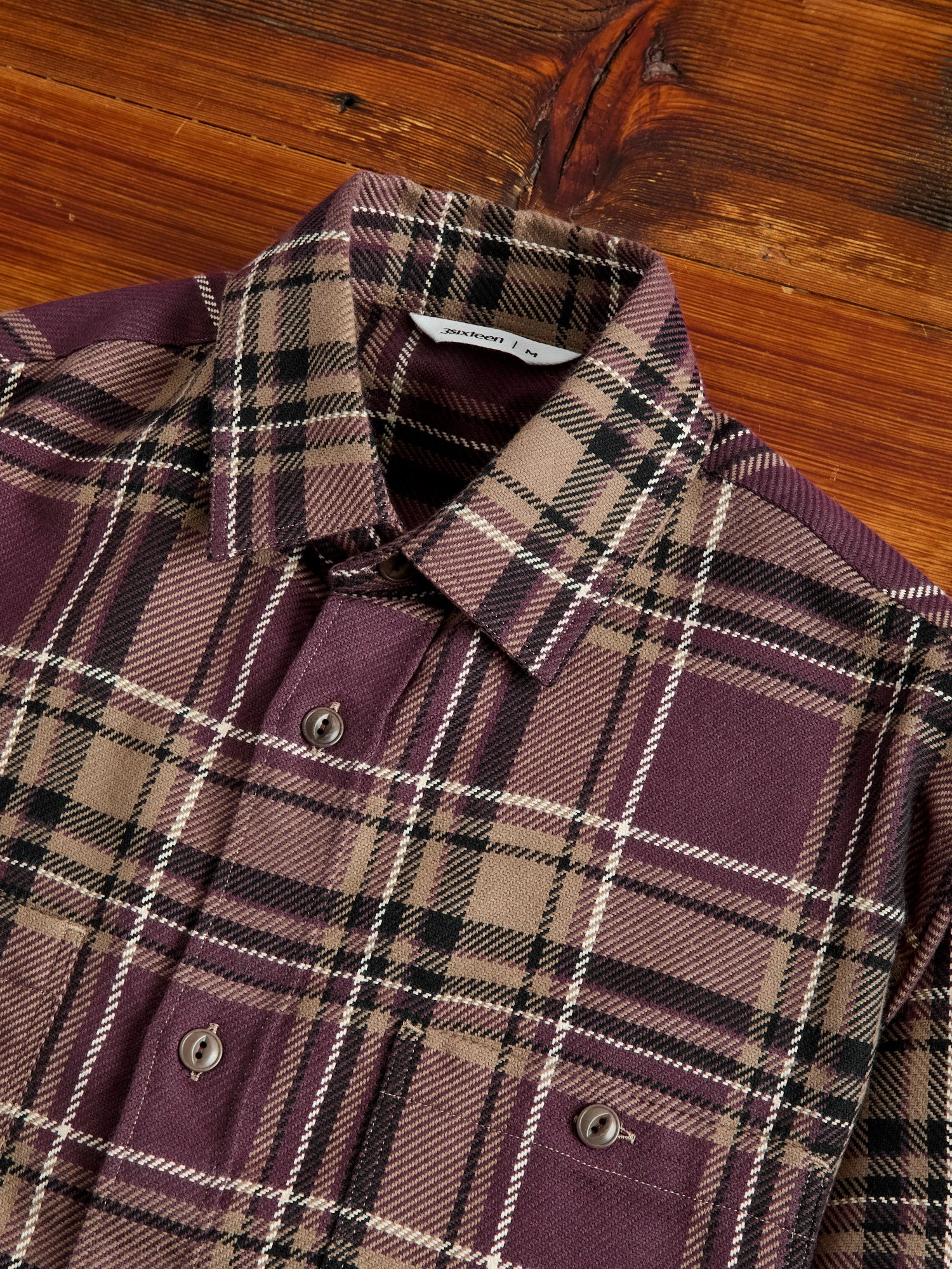 Utility Flannel in Burgundy Oak Plaid