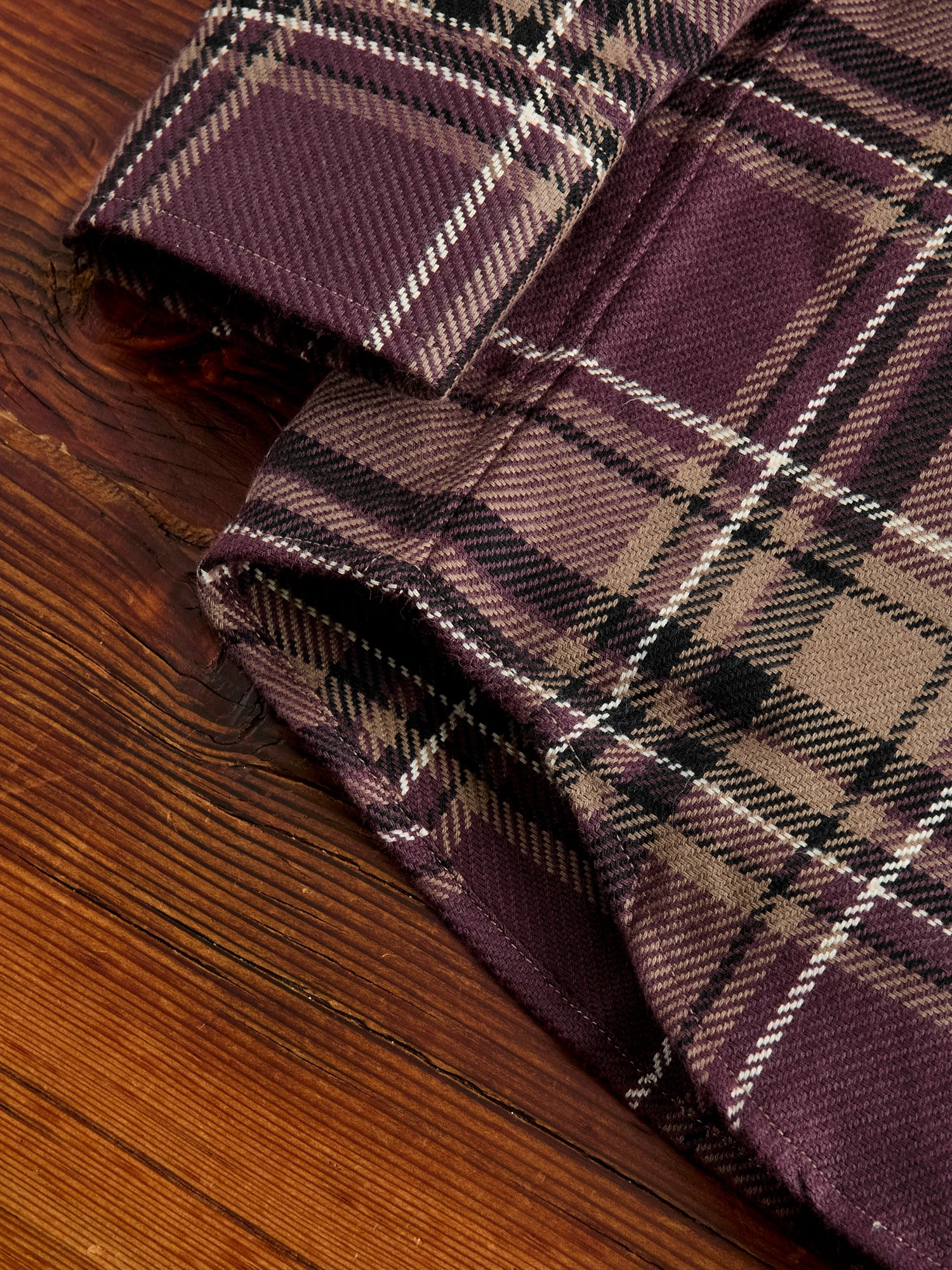 Utility Flannel in Burgundy Oak Plaid