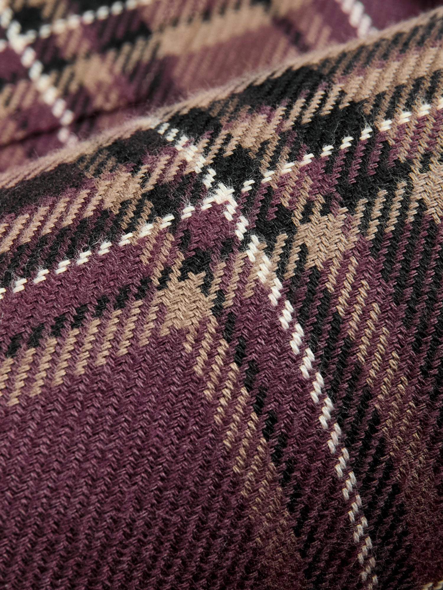 Utility Flannel in Burgundy Oak Plaid
