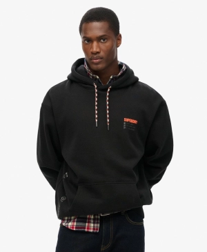 Utility Sport Logo Loose Hood | Black