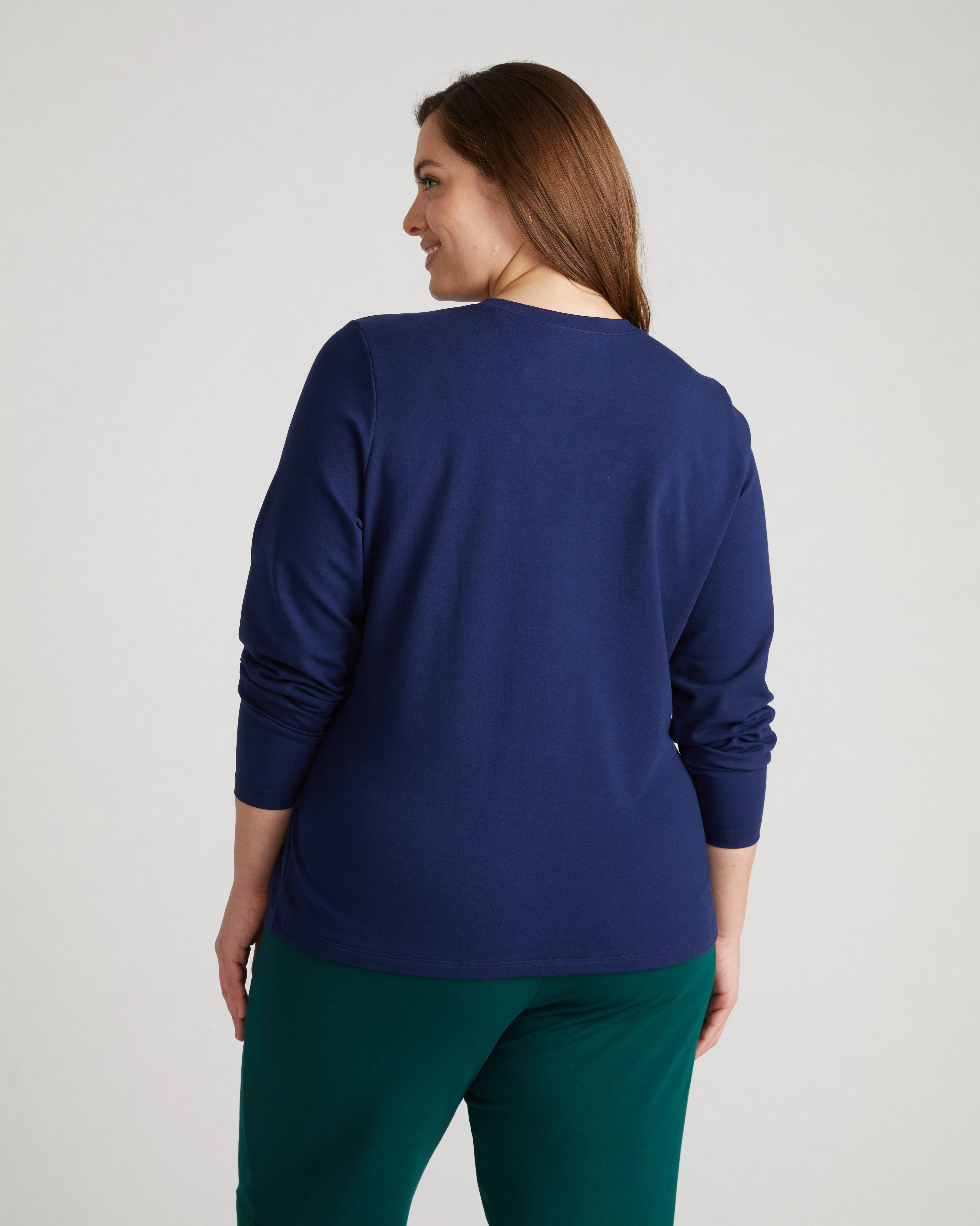 Varsity French Terry Tie Top - Cenote