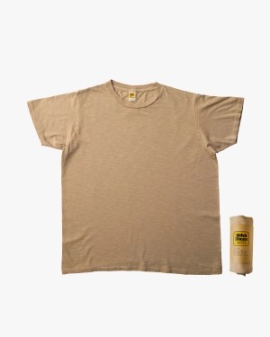 Velva Sheen Rolled S/S Regular Tee - Smokey Beige