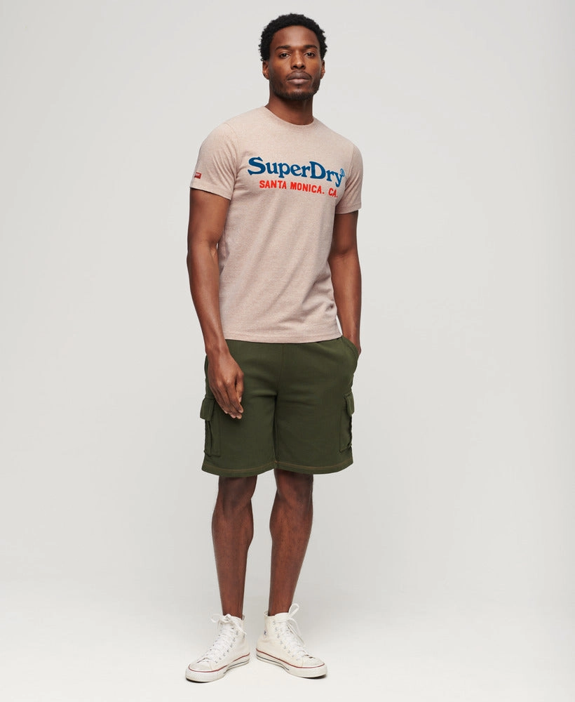 Venue Duo Logo T Shirt | Lavin Beige Marle