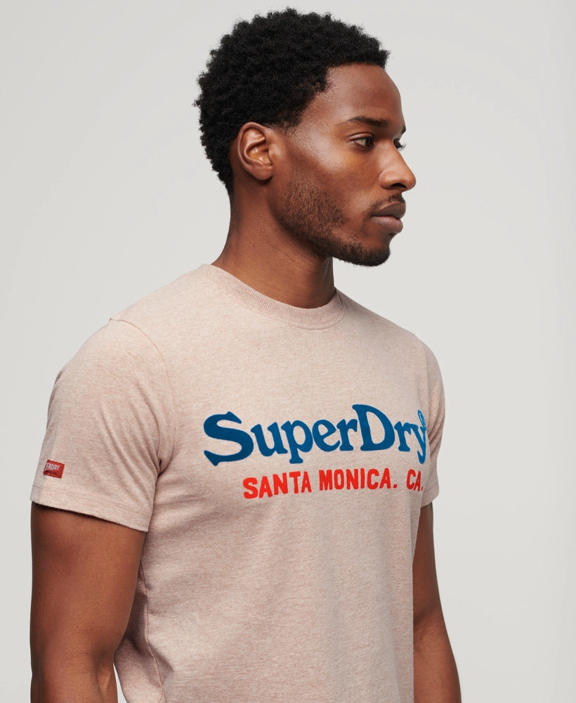 Venue Duo Logo T Shirt | Lavin Beige Marle