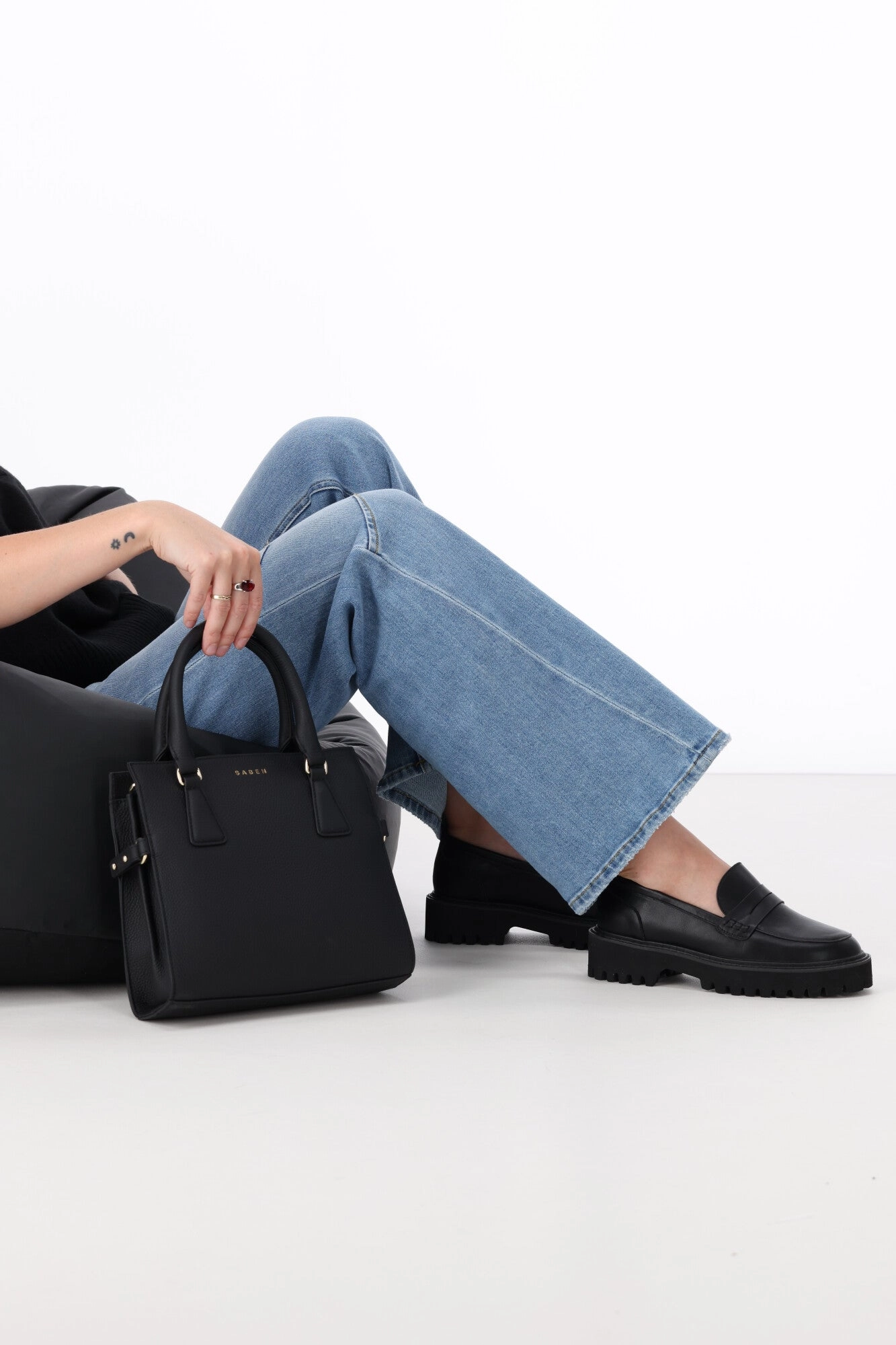 Verali Neon Chunky Loafer Black