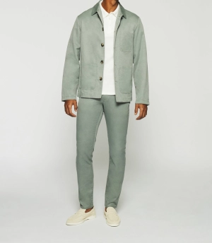Veste en coton lin kaki AQUA