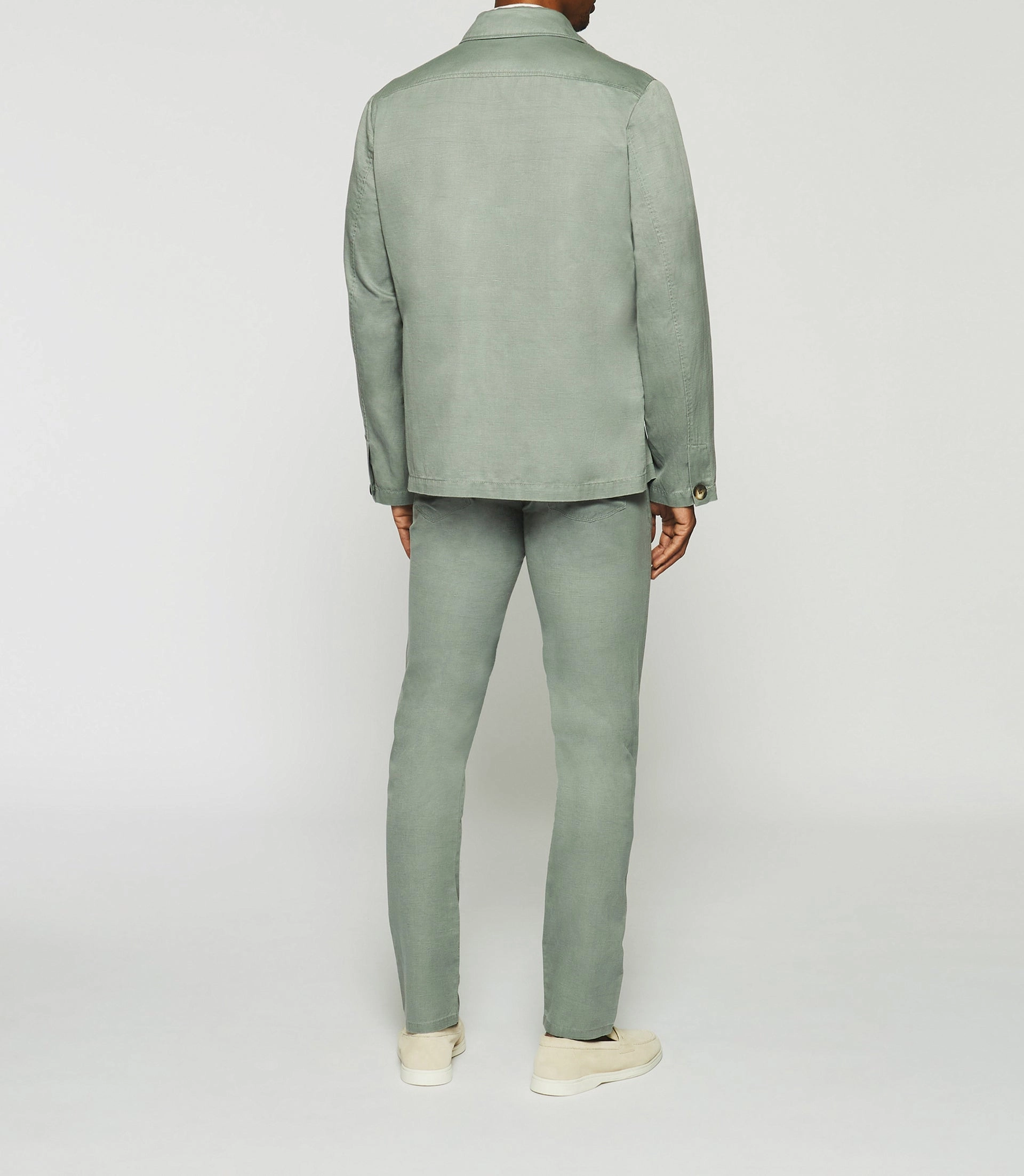 Veste en coton lin kaki AQUA