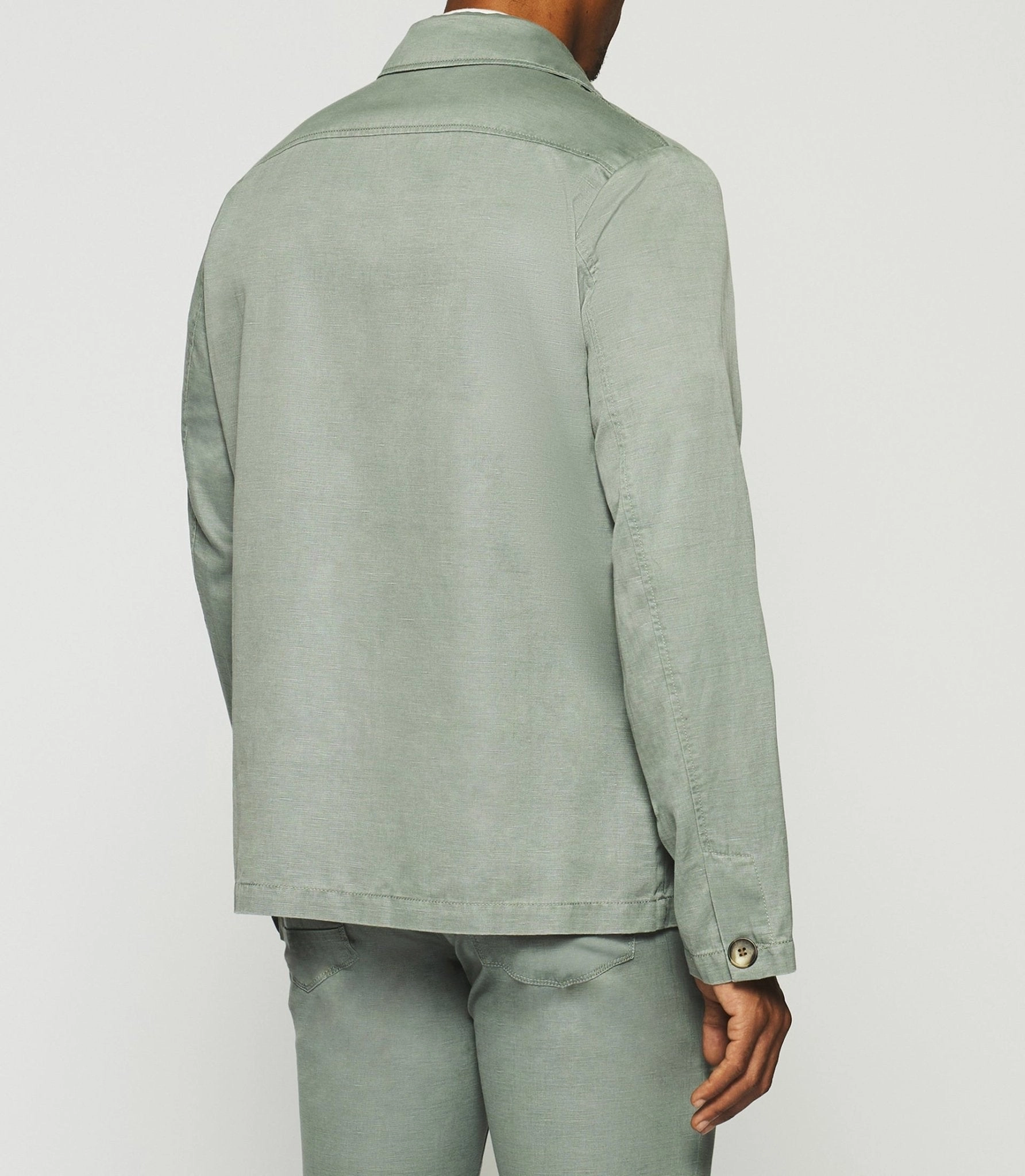 Veste en coton lin kaki AQUA