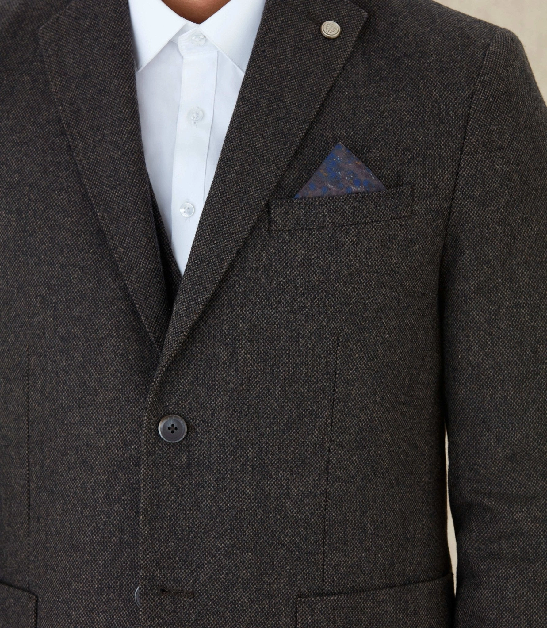 Veste en tweed chocolat Ilargo