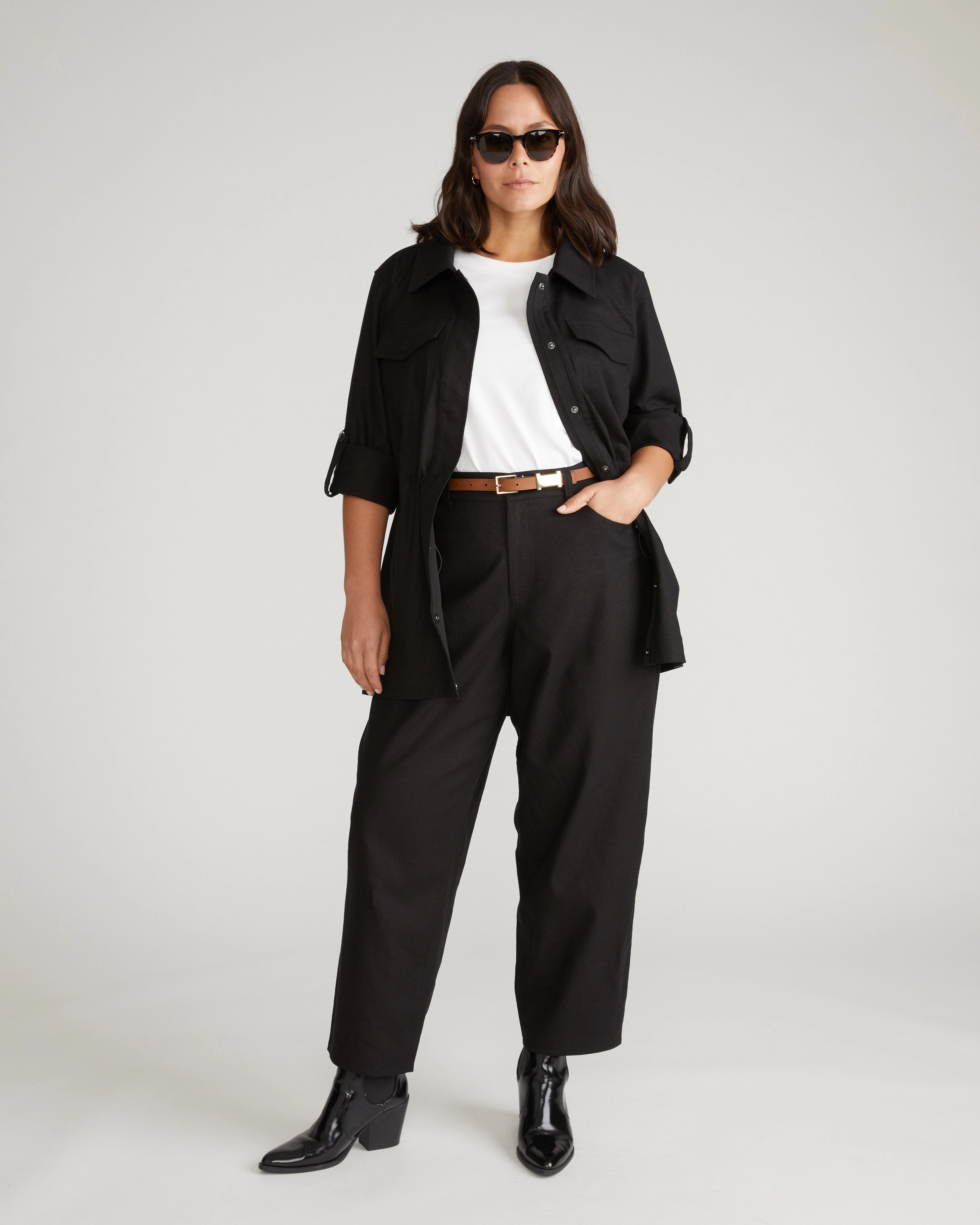 Vineyard Linen Jacket - Black