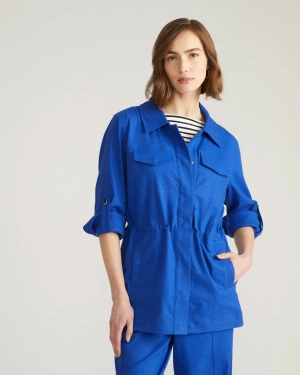 Vineyard Linen Jacket - Ultramarine