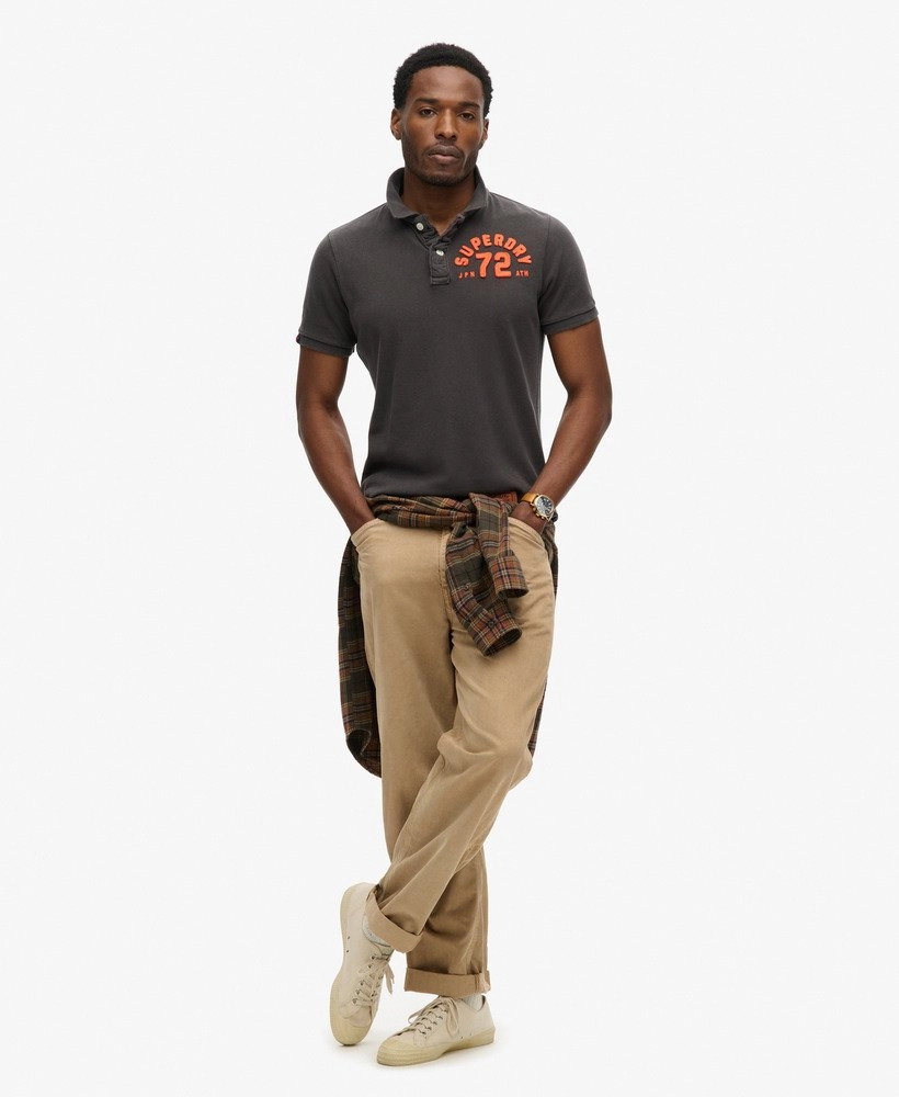 Vintage Athletic Polo | Washed Black